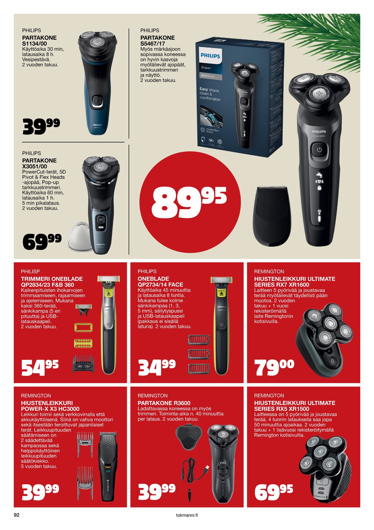 Katso ketjun Tokmanni tarjouslehti viikolta 1 sivustolla Viikkotarjoukset.fi. Löydät monia hyviä tarjouksia erilaisista tuotteista. Lue tarjouslehti täältä! Sivu 92