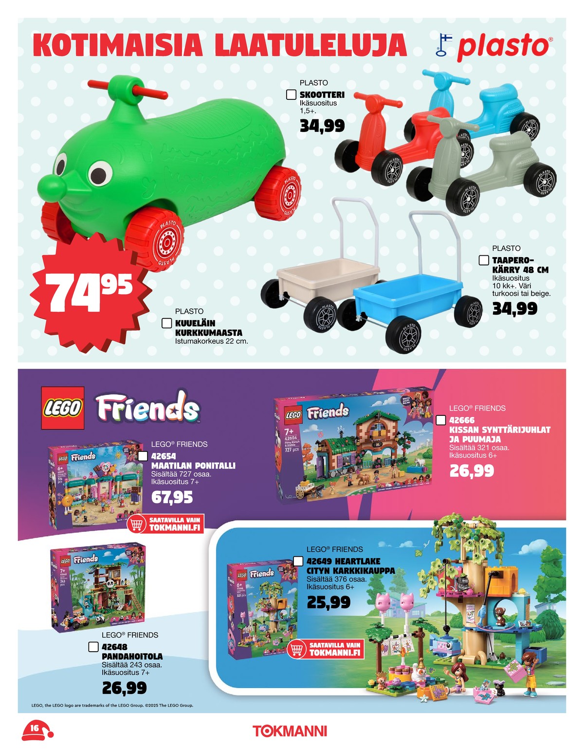 Katso ketjun Tokmanni tarjouslehti viikolta 1 sivustolla Viikkotarjoukset.fi. Löydät monia hyviä tarjouksia erilaisista tuotteista. Lue tarjouslehti täältä! Sivu 16