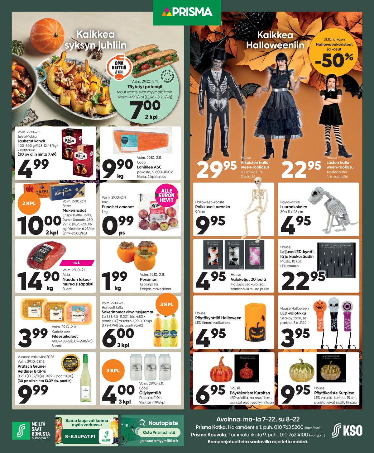 Katso ketjun Prisma region tarjouslehti viikolta 1 sivustolla Viikkotarjoukset.fi. Löydät monia hyviä tarjouksia erilaisista tuotteista. Lue tarjouslehti täältä! Sivu 1