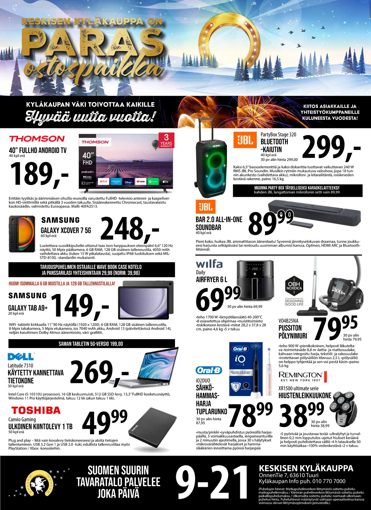 Katso ketjun Keskinen tarjouslehti viikolta 1 sivustolla Viikkotarjoukset.fi. Löydät monia hyviä tarjouksia erilaisista tuotteista. Lue tarjouslehti täältä! Sivu 1