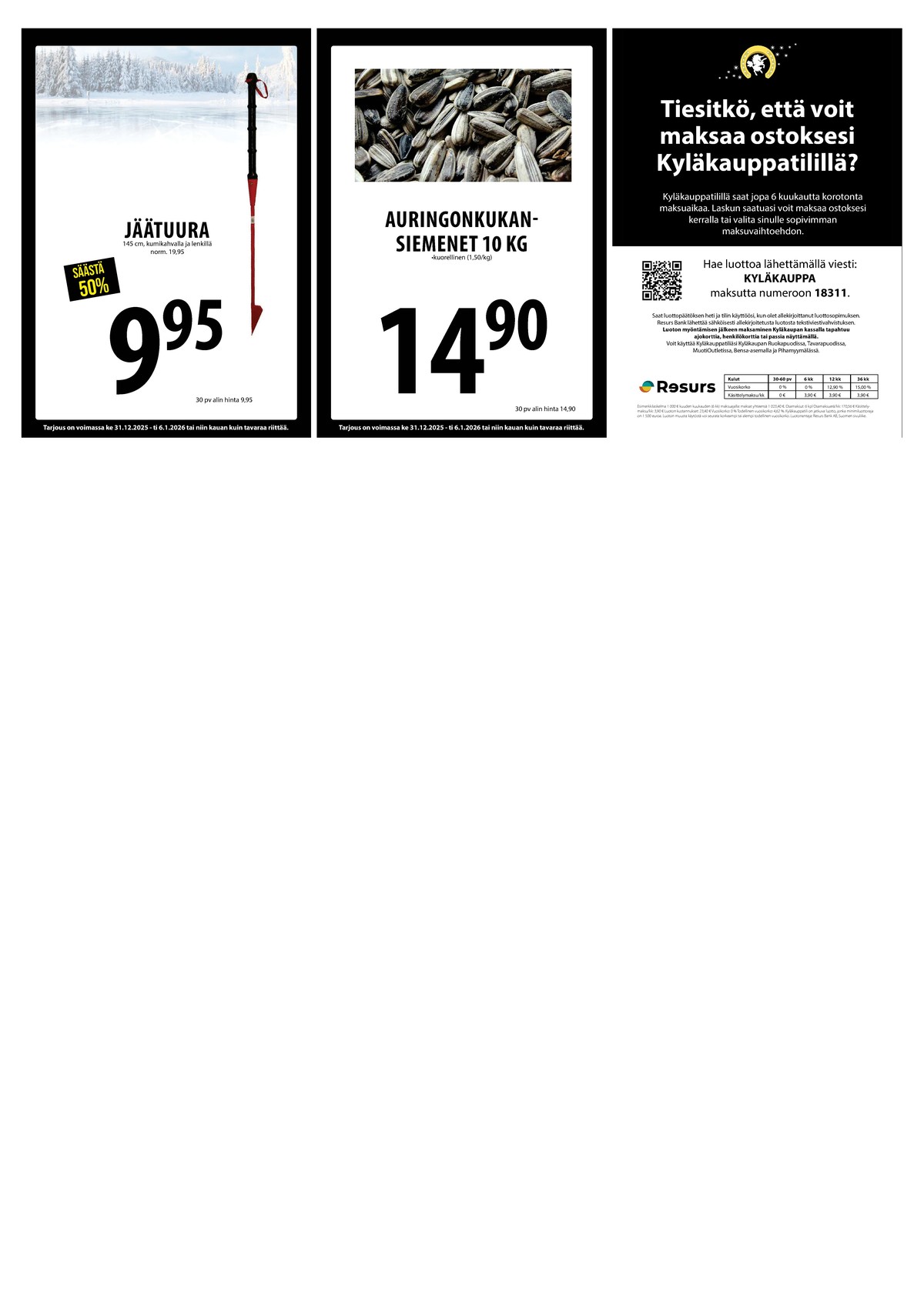 Katso ketjun Keskinen tarjouslehti viikolta 1 sivustolla Viikkotarjoukset.fi. Löydät monia hyviä tarjouksia erilaisista tuotteista. Lue tarjouslehti täältä! Sivu 18