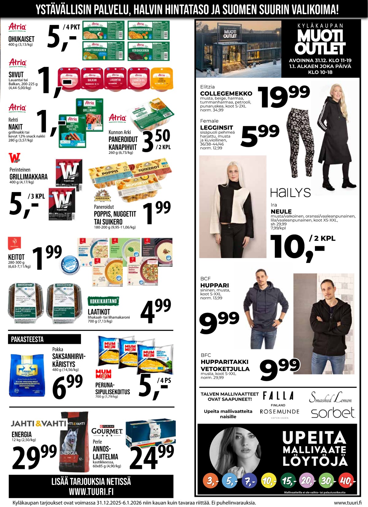 Katso ketjun Keskinen tarjouslehti viikolta 1 sivustolla Viikkotarjoukset.fi. Löydät monia hyviä tarjouksia erilaisista tuotteista. Lue tarjouslehti täältä! Sivu 6