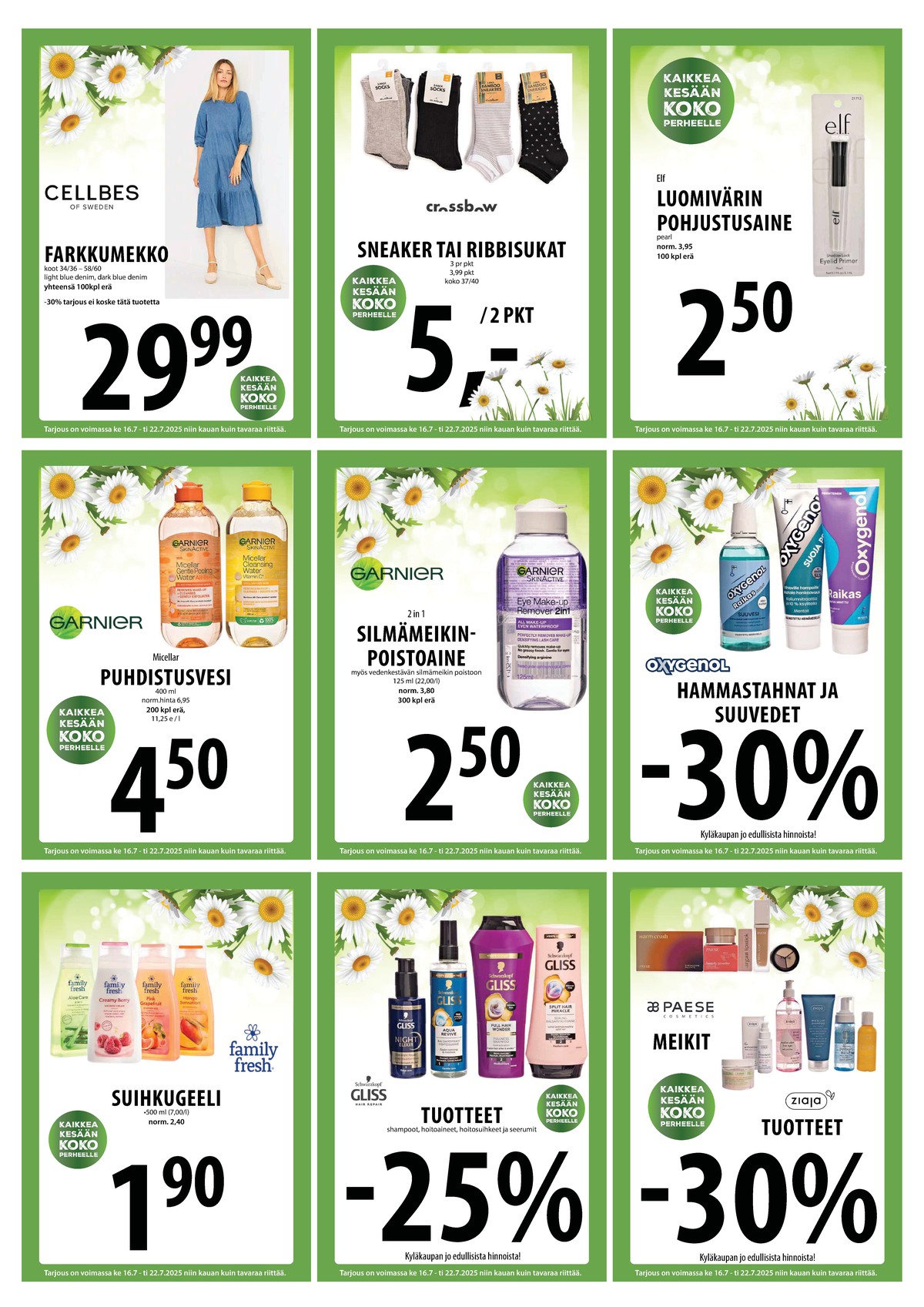 Katso ketjun Keskinen tarjouslehti viikolta 29 sivustolla Viikkotarjoukset.fi. Löydät monia hyviä tarjouksia erilaisista tuotteista. Lue tarjouslehti täältä! Sivu 13