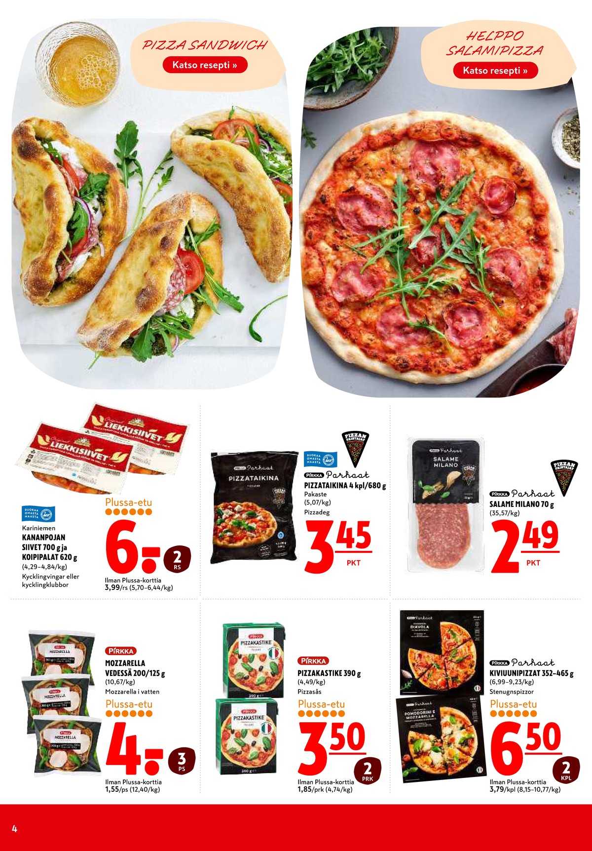 Katso ketjun K-Citymarket tarjouslehti viikolta 29 sivustolla Viikkotarjoukset.fi. Löydät monia hyviä tarjouksia erilaisista tuotteista, esimerkiksi kanansiivet kariniemen kotitila tai kanan koipipalat kariniemen kotitila. Lue tarjouslehti täältä! Sivu 4