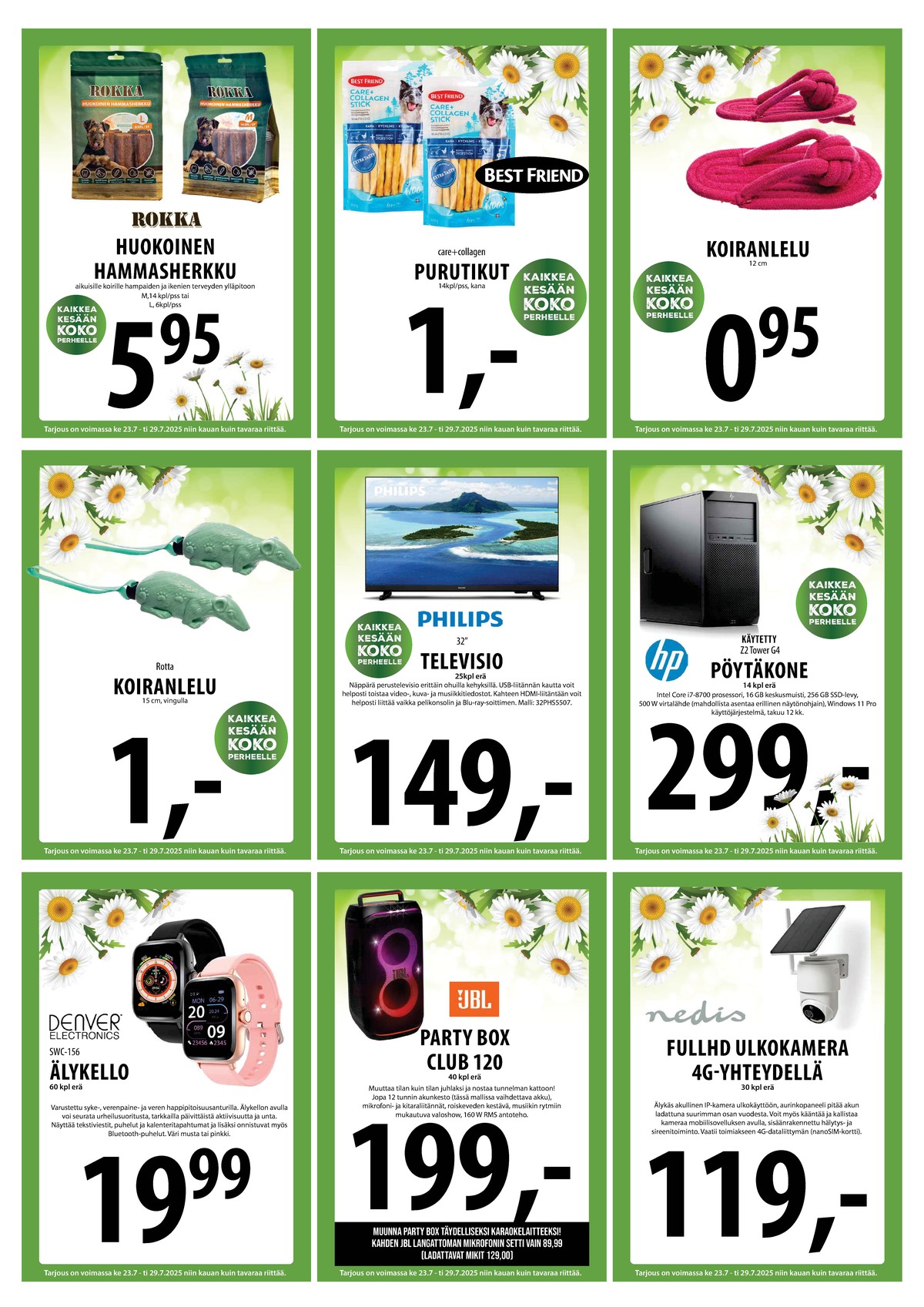 Katso ketjun Keskinen tarjouslehti viikolta 30 sivustolla Viikkotarjoukset.fi. Löydät monia hyviä tarjouksia erilaisista tuotteista. Lue tarjouslehti täältä! Sivu 20