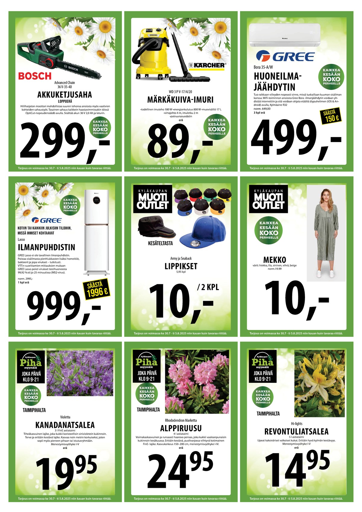 Katso ketjun Keskinen tarjouslehti viikolta 31 sivustolla Viikkotarjoukset.fi. Löydät monia hyviä tarjouksia erilaisista tuotteista. Lue tarjouslehti täältä! Sivu 25