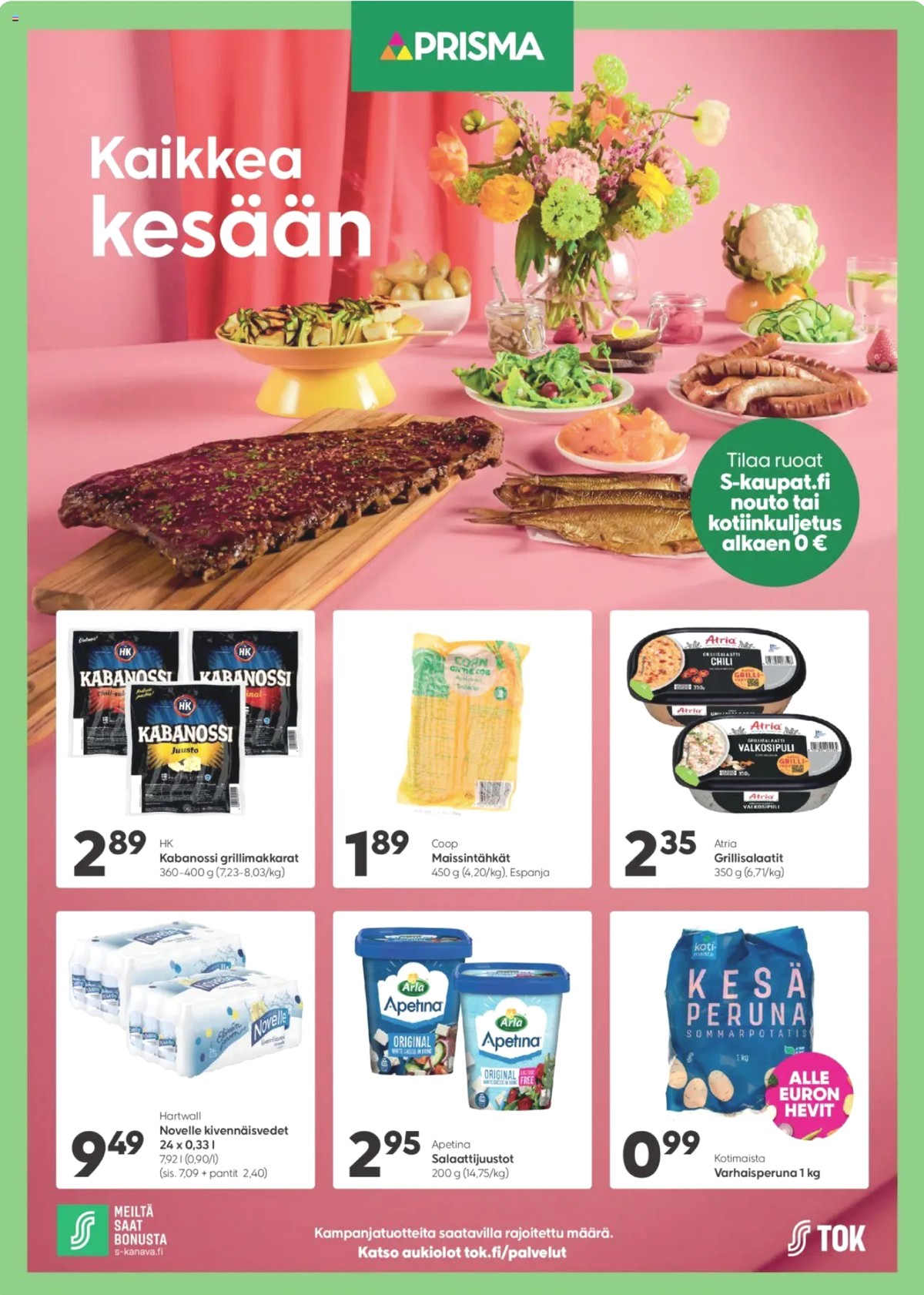 Katso ketjun Prisma tarjouslehti viikolta 31 sivustolla Viikkotarjoukset.fi. Löydät monia hyviä tarjouksia erilaisista tuotteista, esimerkiksi valmissalaatit atria tai maissit coop. Lue tarjouslehti täältä! Sivu 1