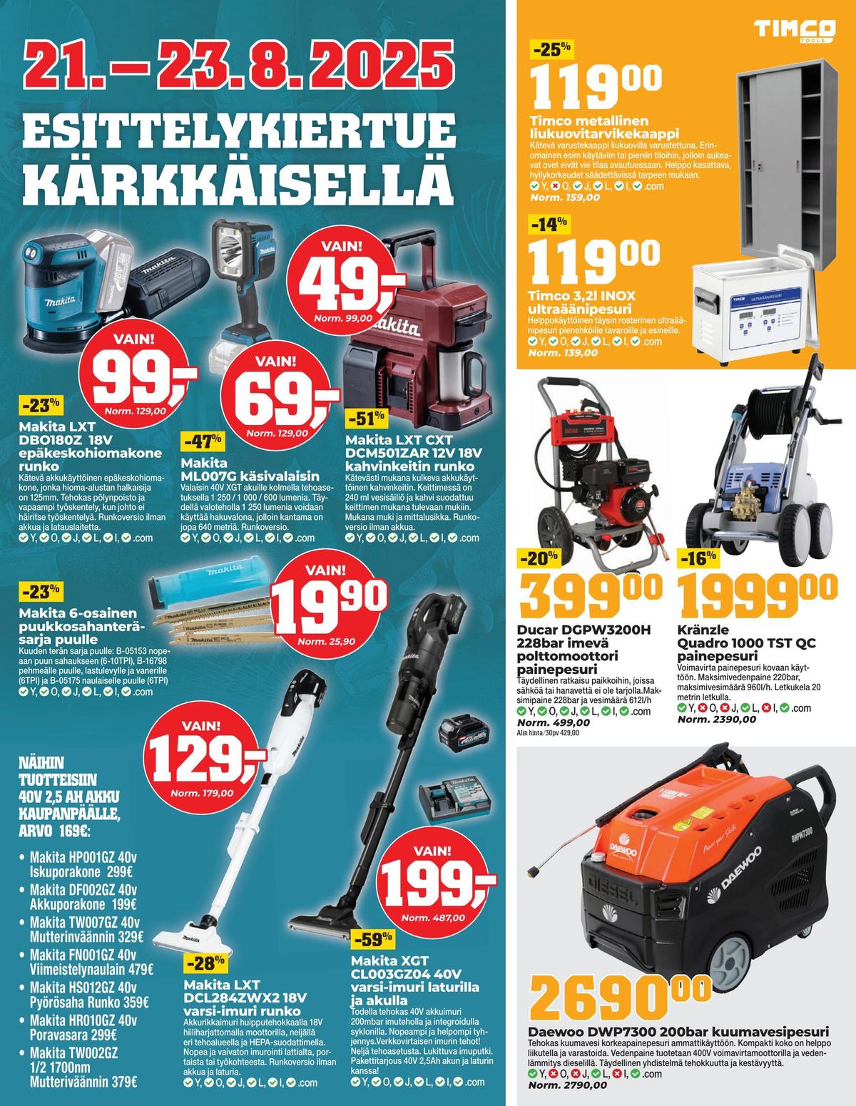 Katso ketjun Kärkkäinen tarjouslehti viikolta 35 sivustolla Viikkotarjoukset.fi. Löydät monia hyviä tarjouksia erilaisista tuotteista. Lue tarjouslehti täältä! Sivu 13