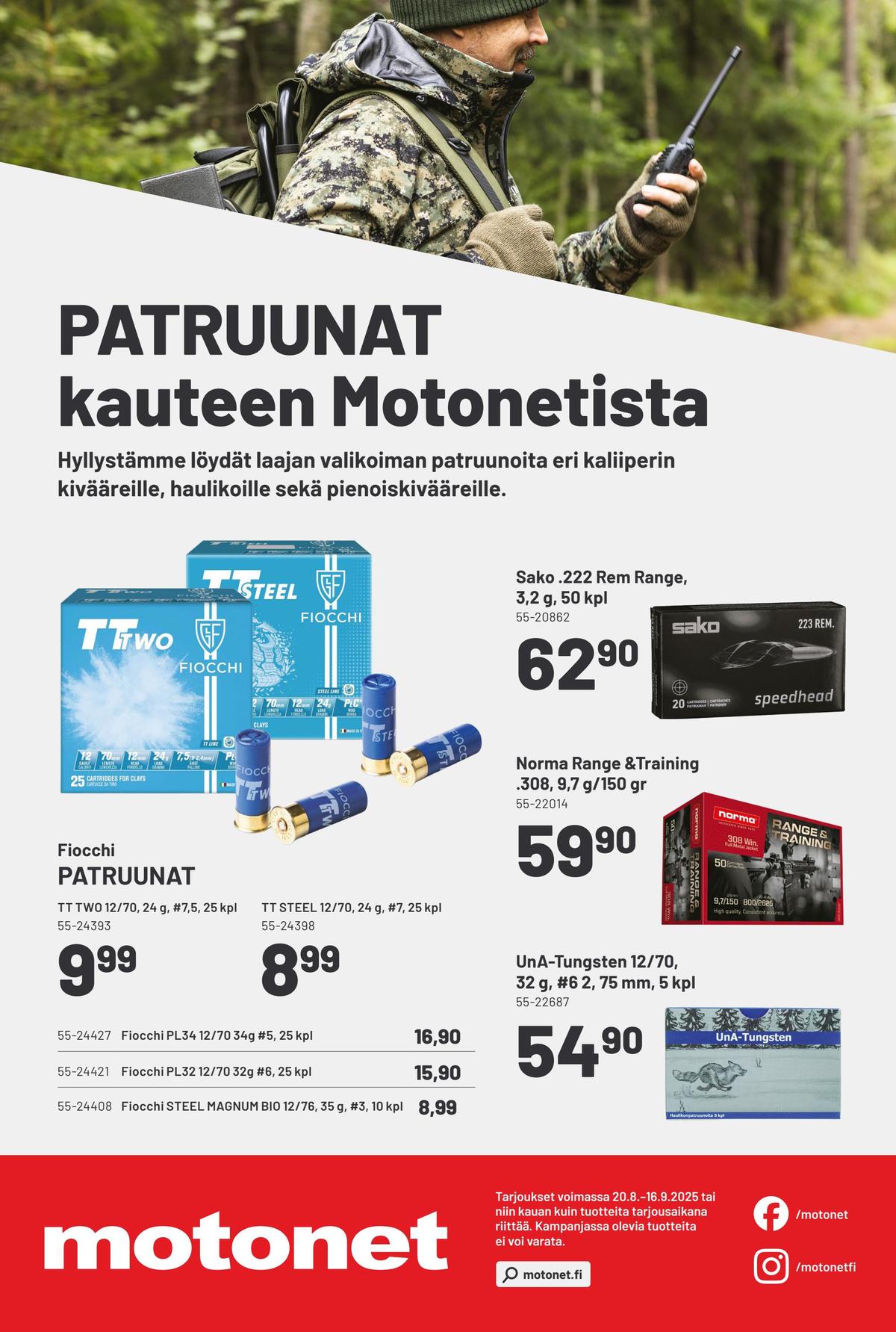 Katso ketjun Motonet tarjouslehti viikolta 36 sivustolla Viikkotarjoukset.fi. Löydät monia hyviä tarjouksia erilaisista tuotteista. Lue tarjouslehti täältä! Sivu 16