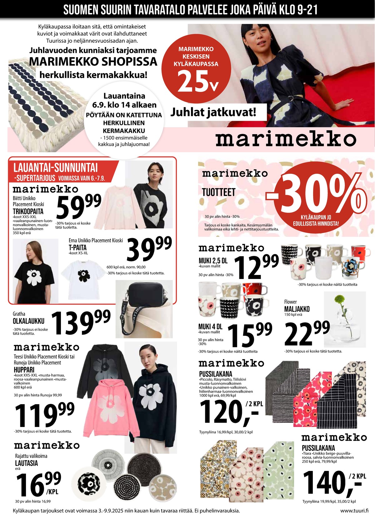 Katso ketjun Keskinen tarjouslehti viikolta 36 sivustolla Viikkotarjoukset.fi. Löydät monia hyviä tarjouksia erilaisista tuotteista. Lue tarjouslehti täältä! Sivu 2