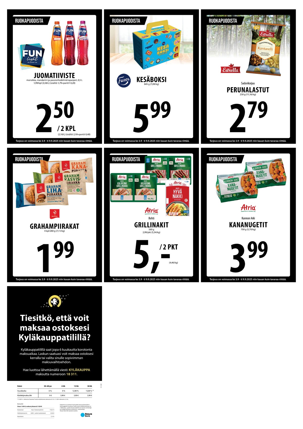 Katso ketjun Keskinen tarjouslehti viikolta 36 sivustolla Viikkotarjoukset.fi. Löydät monia hyviä tarjouksia erilaisista tuotteista. Lue tarjouslehti täältä! Sivu 22