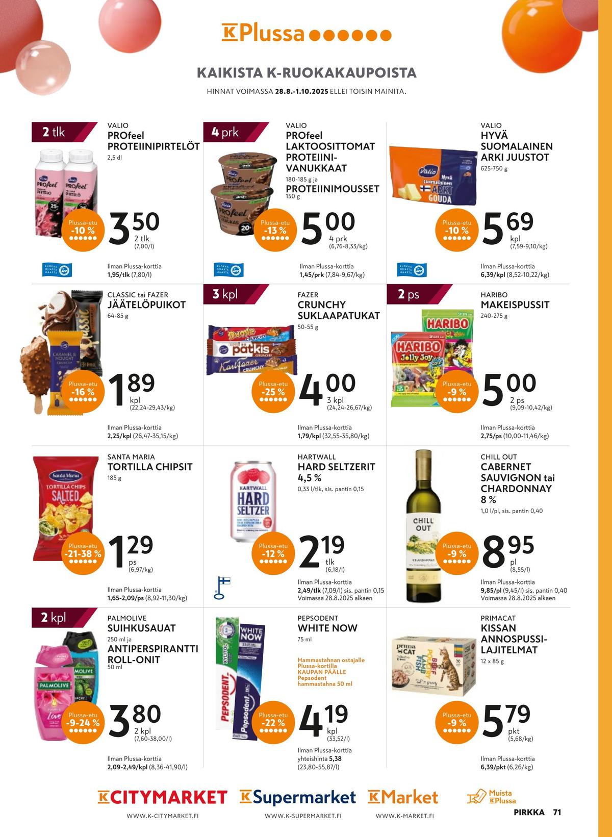 Katso ketjun K-Citymarket tarjouslehti viikolta 37 sivustolla Viikkotarjoukset.fi. Löydät monia hyviä tarjouksia erilaisista tuotteista. Lue tarjouslehti täältä! Sivu 2