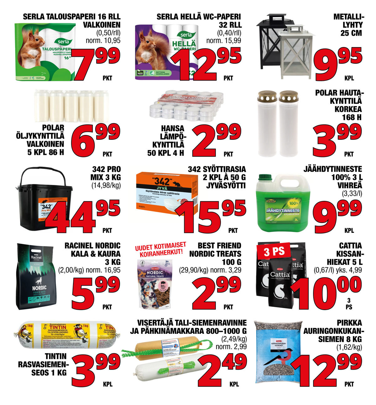 Katso ketjun Säästömarket tarjouslehti viikolta 40 sivustolla Viikkotarjoukset.fi. Löydät monia hyviä tarjouksia erilaisista tuotteista, esimerkiksi linnun ravinto tintin tai wc-paperit hellä. Lue tarjouslehti täältä! Sivu 1