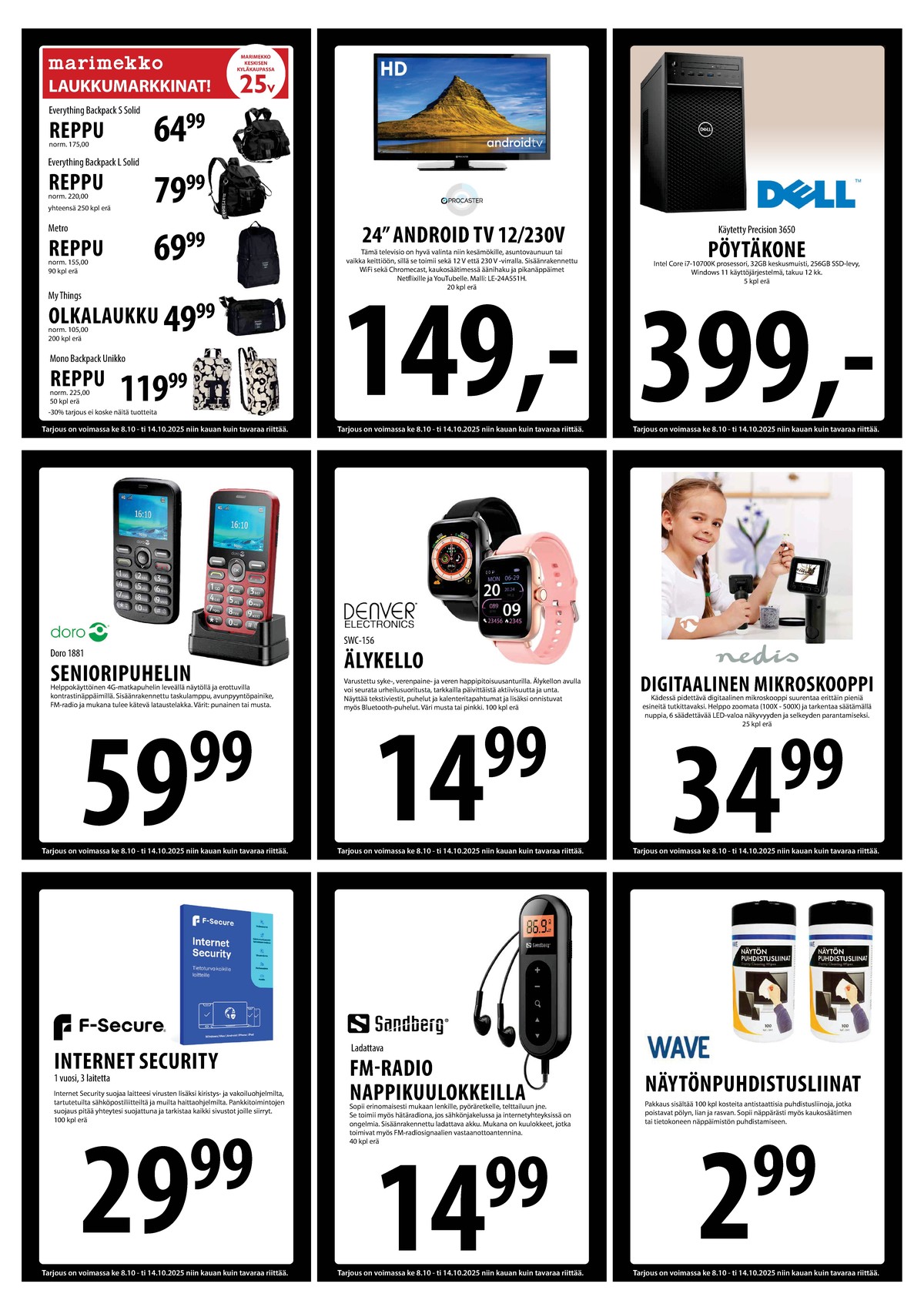 Katso ketjun Keskinen tarjouslehti viikolta 41 sivustolla Viikkotarjoukset.fi. Löydät monia hyviä tarjouksia erilaisista tuotteista. Lue tarjouslehti täältä! Sivu 11