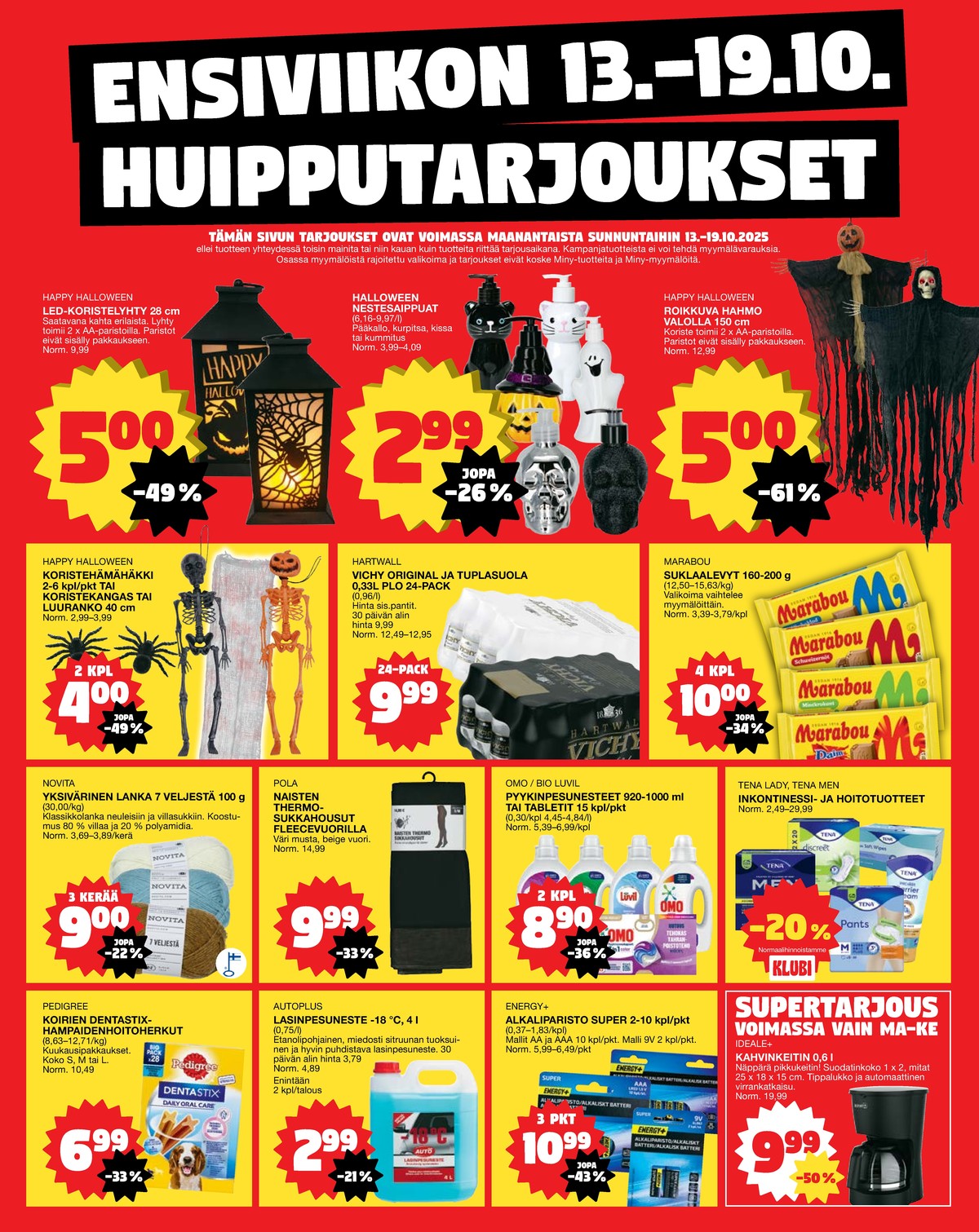 Katso ketjun Tokmanni tarjouslehti viikolta 42 sivustolla Viikkotarjoukset.fi. Löydät monia hyviä tarjouksia erilaisista tuotteista, esimerkiksi hammashoito dentastix tai pyykinpesunesteet omo. Lue tarjouslehti täältä! Sivu 1