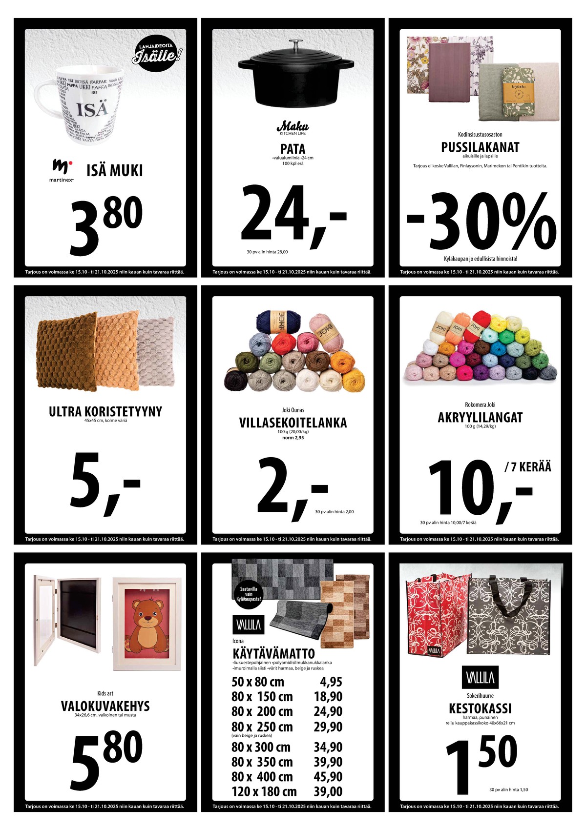 Katso ketjun Keskinen tarjouslehti viikolta 42 sivustolla Viikkotarjoukset.fi. Löydät monia hyviä tarjouksia erilaisista tuotteista, esimerkiksi %product1% tai muista tuotteista. Lue tarjouslehti täältä! Sivu 21