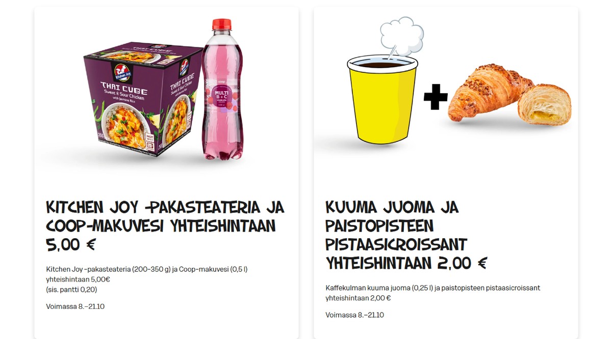 Katso ketjun Alepa tarjouslehti viikolta 42 sivustolla Viikkotarjoukset.fi. Löydät monia hyviä tarjouksia erilaisista tuotteista, esimerkiksi croissant ei määritelty tai valmisruoat kitchen joy. Lue tarjouslehti täältä! Sivu 1