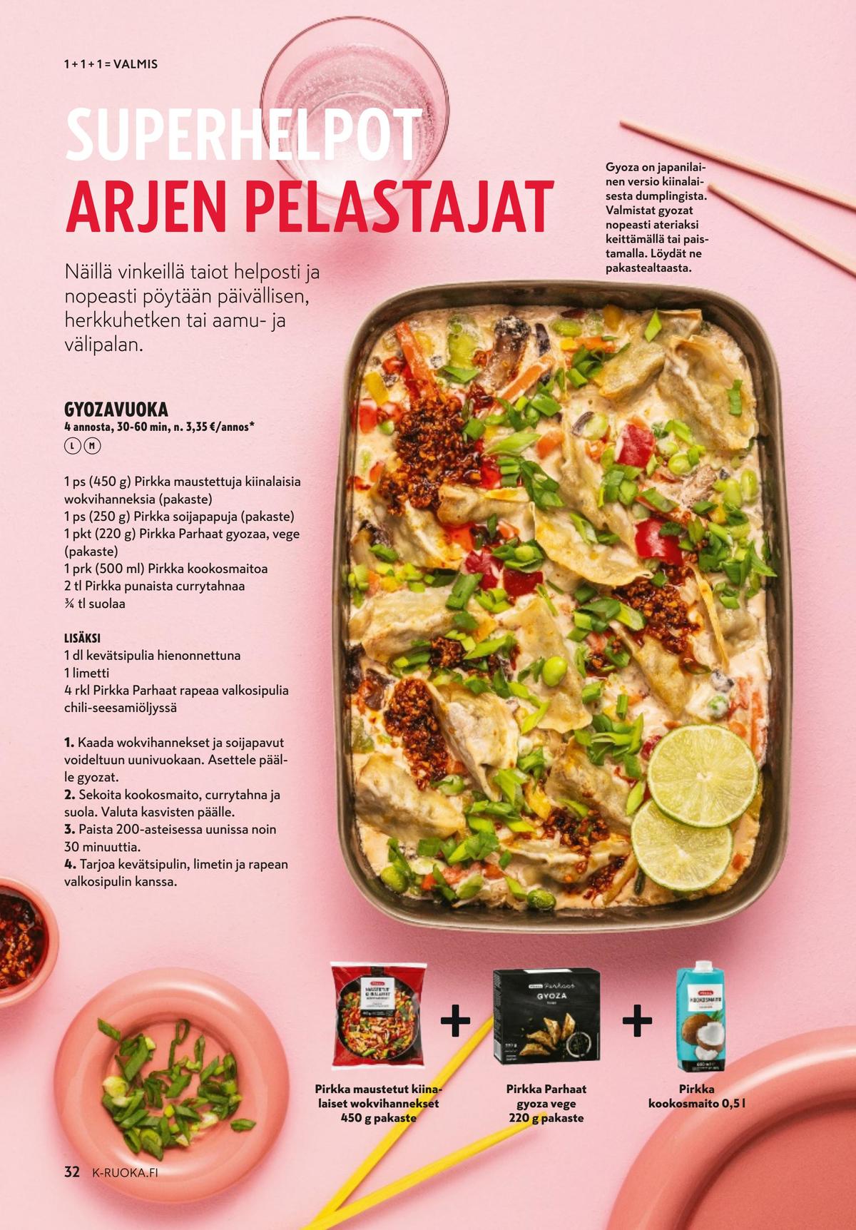 Katso ketjun K-Ruoka tarjouslehti viikolta 42 sivustolla Viikkotarjoukset.fi. Löydät monia hyviä tarjouksia erilaisista tuotteista. Lue tarjouslehti täältä! Sivu 32