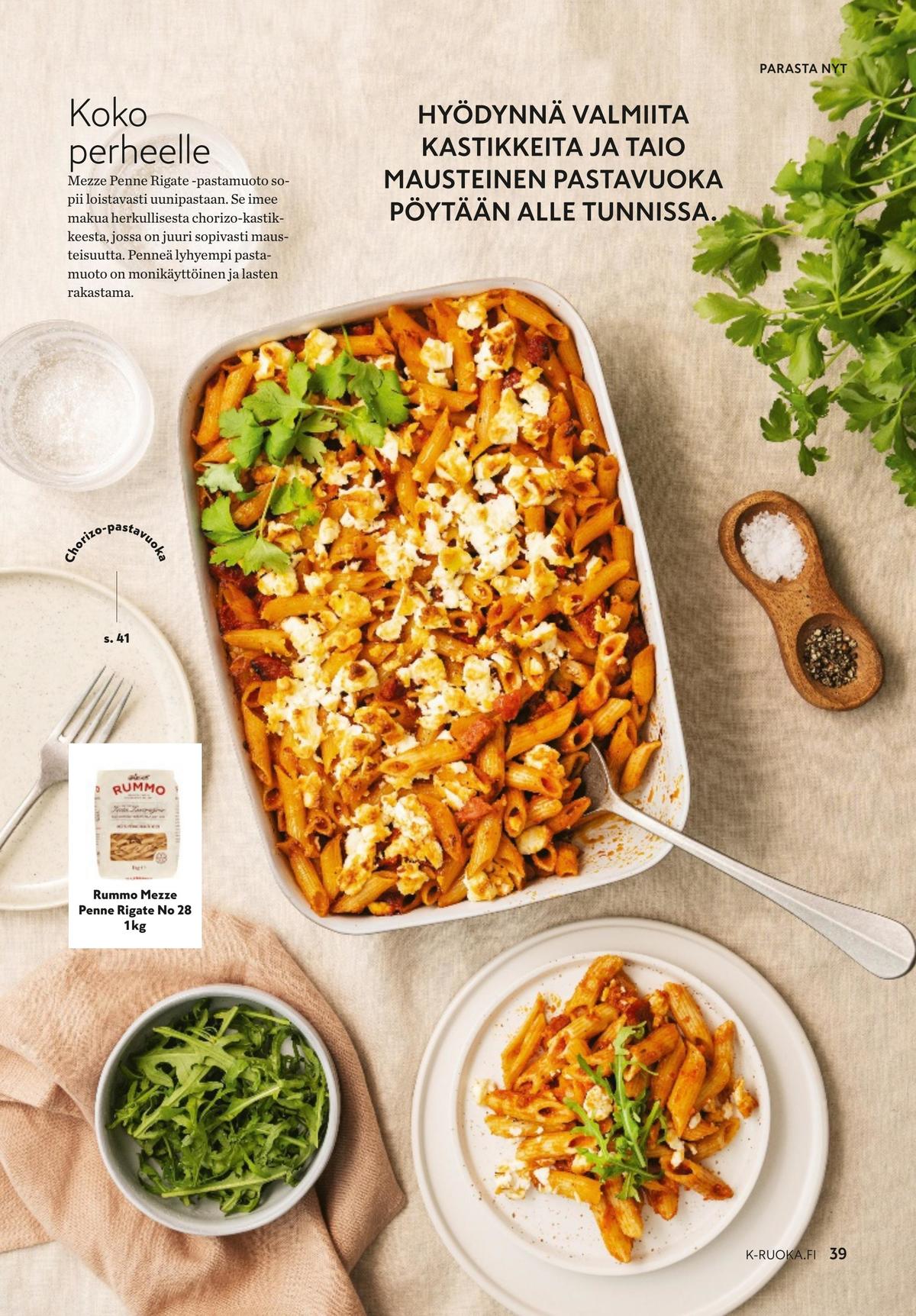 Katso ketjun K-Ruoka tarjouslehti viikolta 42 sivustolla Viikkotarjoukset.fi. Löydät monia hyviä tarjouksia erilaisista tuotteista. Lue tarjouslehti täältä! Sivu 39