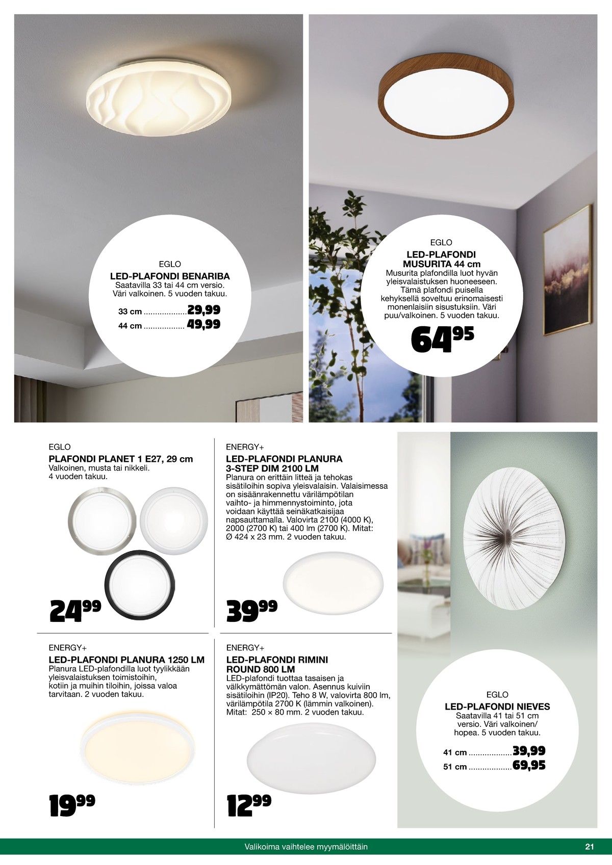 Katso ketjun Tokmanni tarjouslehti viikolta 42 sivustolla Viikkotarjoukset.fi. Löydät monia hyviä tarjouksia erilaisista tuotteista. Lue tarjouslehti täältä! Sivu 21