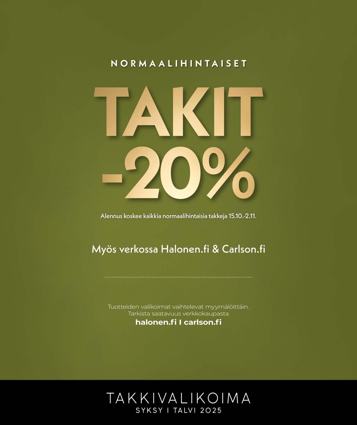 Katso ketjun Carlson tarjouslehti viikolta 43 sivustolla Viikkotarjoukset.fi. Löydät monia hyviä tarjouksia erilaisista tuotteista. Lue tarjouslehti täältä! Sivu 3