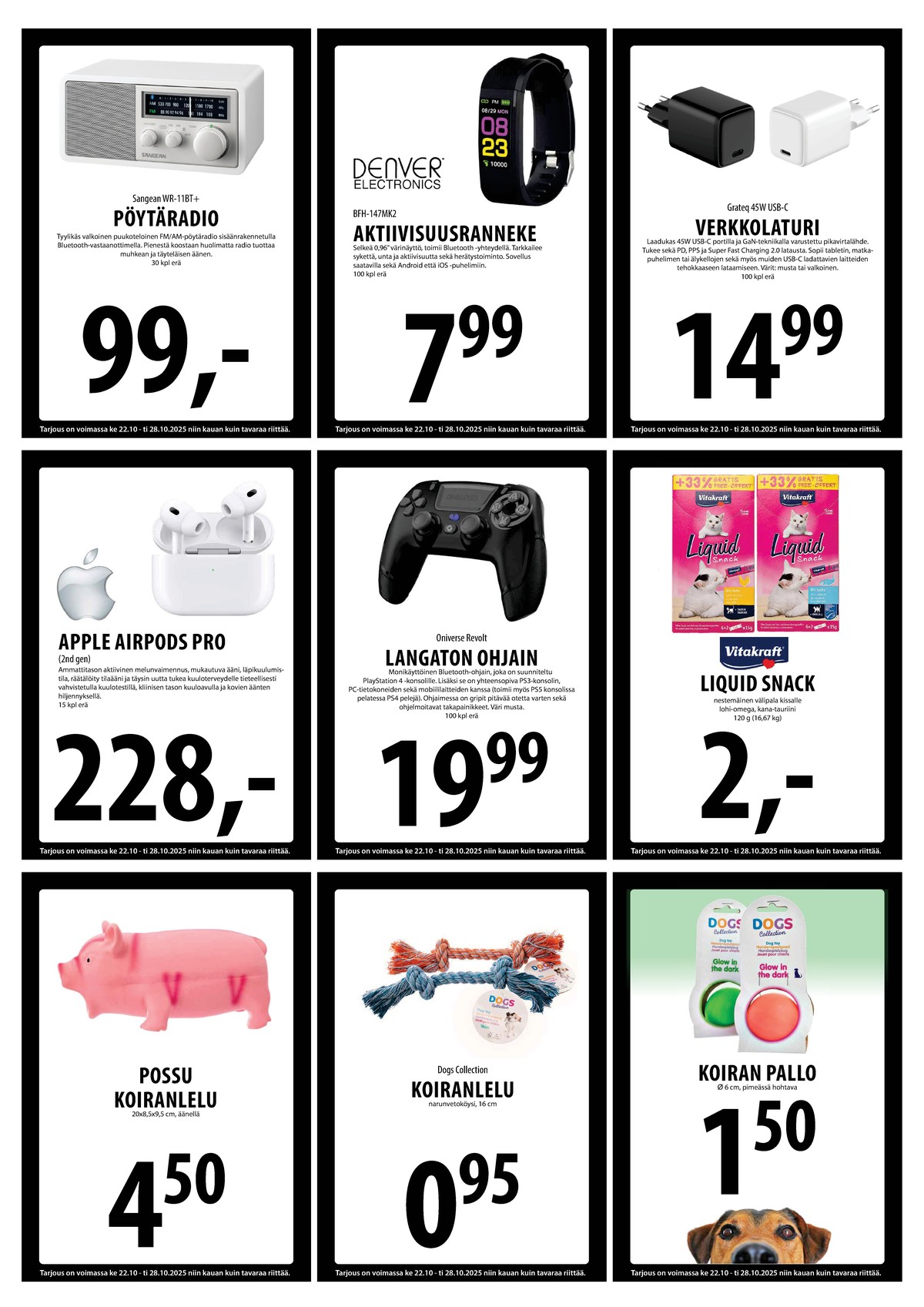 Katso ketjun Keskinen tarjouslehti viikolta 43 sivustolla Viikkotarjoukset.fi. Löydät monia hyviä tarjouksia erilaisista tuotteista. Lue tarjouslehti täältä! Sivu 14