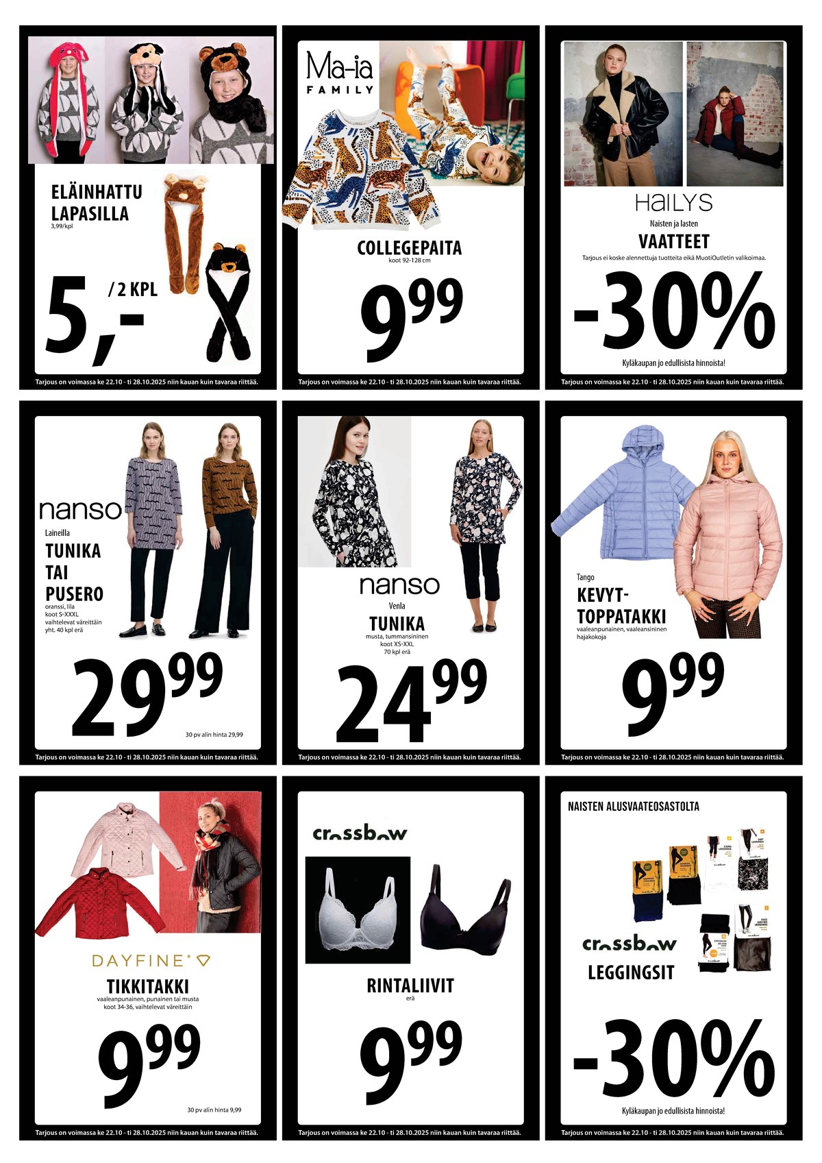 Katso ketjun Keskinen tarjouslehti viikolta 43 sivustolla Viikkotarjoukset.fi. Löydät monia hyviä tarjouksia erilaisista tuotteista. Lue tarjouslehti täältä! Sivu 18