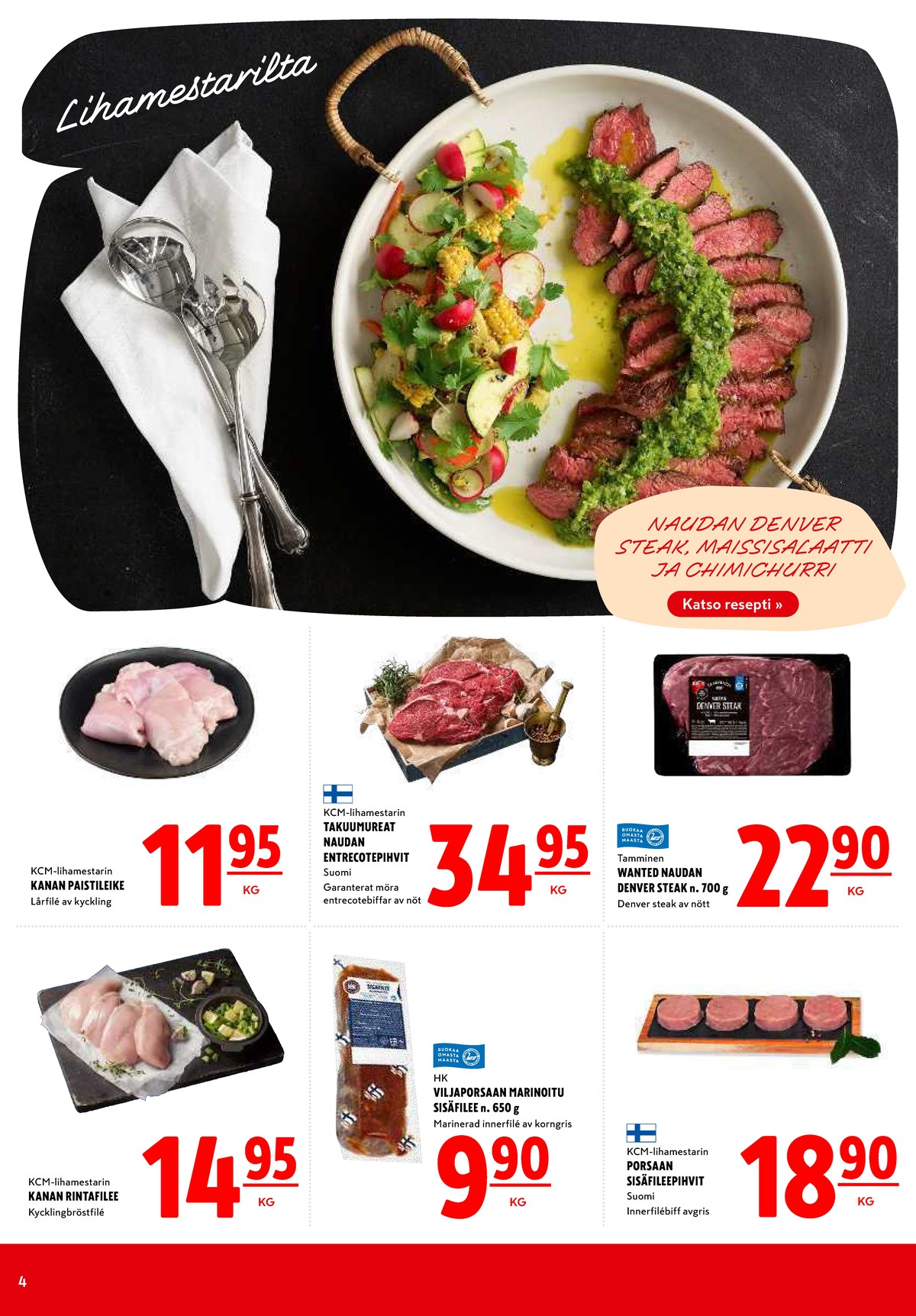 Katso ketjun K-Citymarket tarjouslehti viikolta 43 sivustolla Viikkotarjoukset.fi. Löydät monia hyviä tarjouksia erilaisista tuotteista, esimerkiksi %product1% tai muista tuotteista. Lue tarjouslehti täältä! Sivu 4