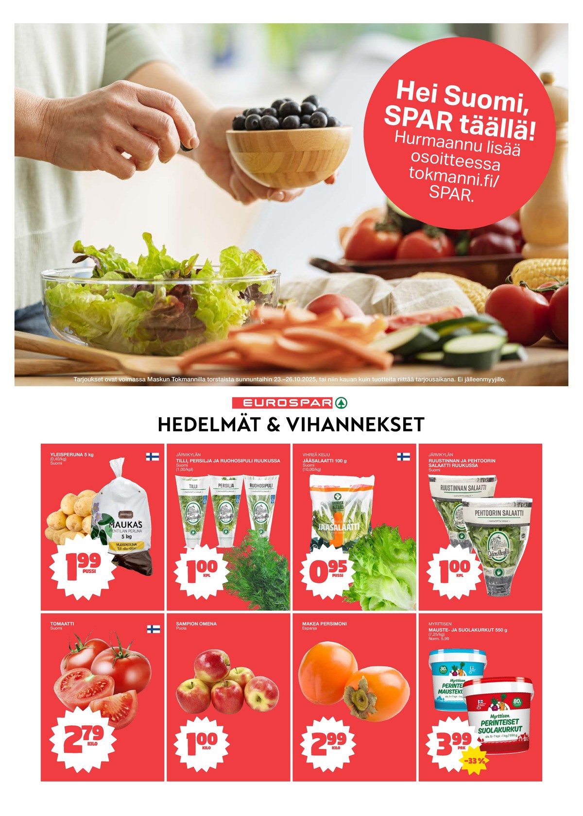 Katso ketjun Tokmanni tarjouslehti viikolta 43 sivustolla Viikkotarjoukset.fi. Löydät monia hyviä tarjouksia erilaisista tuotteista. Lue tarjouslehti täältä! Sivu 2