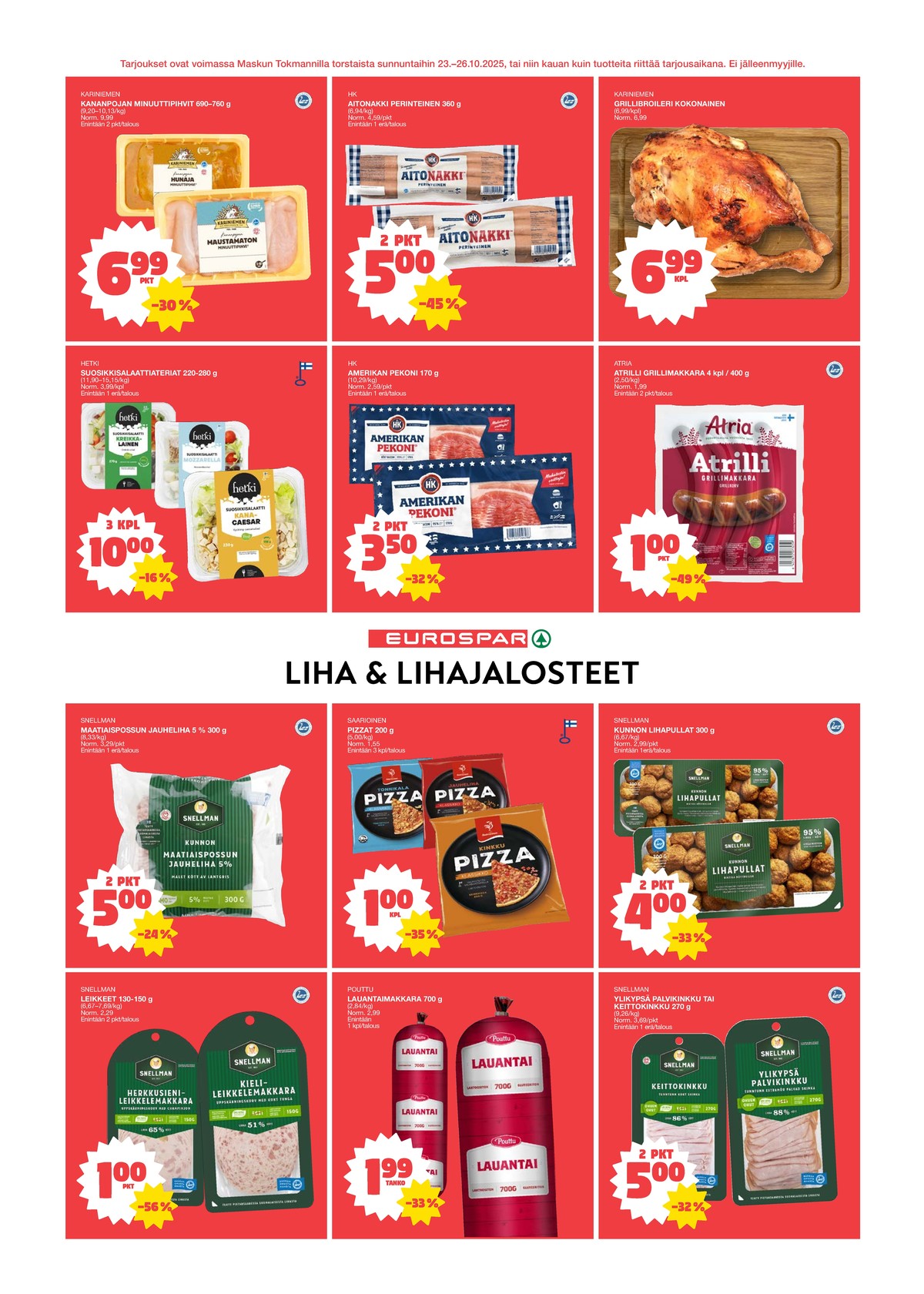 Katso ketjun Tokmanni tarjouslehti viikolta 43 sivustolla Viikkotarjoukset.fi. Löydät monia hyviä tarjouksia erilaisista tuotteista, esimerkiksi %product1% tai muista tuotteista. Lue tarjouslehti täältä! Sivu 3