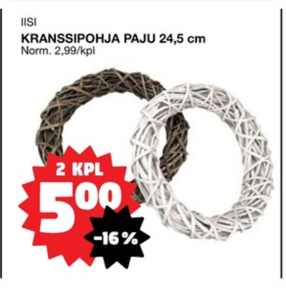 Tarjoukset ja hintavertailu haulla Iisi, , Askartelutuotteet 0.000 kpl 2 kappale €5.00