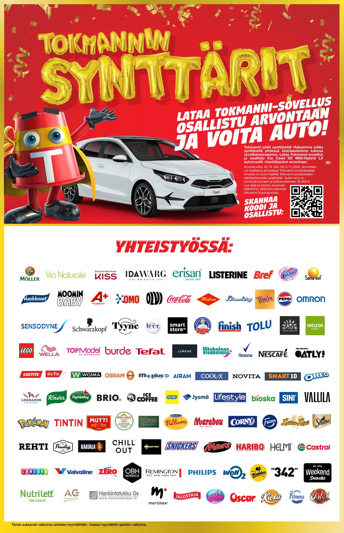 Katso ketjun Tokmanni tarjouslehti viikolta 44 sivustolla Viikkotarjoukset.fi. Löydät monia hyviä tarjouksia erilaisista tuotteista. Lue tarjouslehti täältä! Sivu 2