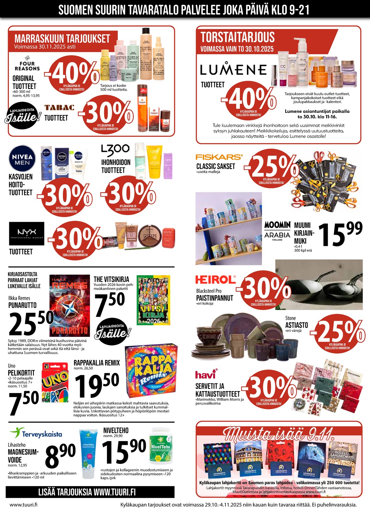 Katso ketjun Keskinen tarjouslehti viikolta 44 sivustolla Viikkotarjoukset.fi. Löydät monia hyviä tarjouksia erilaisista tuotteista, esimerkiksi %product1% tai muista tuotteista. Lue tarjouslehti täältä! Sivu 2