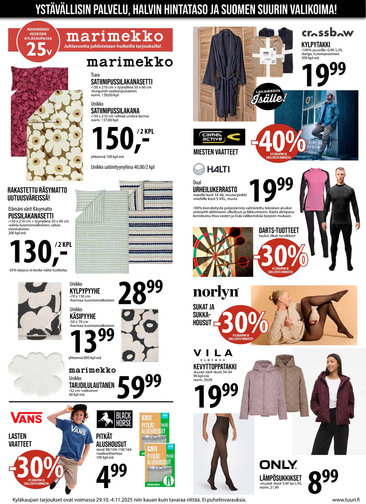 Katso ketjun Keskinen tarjouslehti viikolta 44 sivustolla Viikkotarjoukset.fi. Löydät monia hyviä tarjouksia erilaisista tuotteista. Lue tarjouslehti täältä! Sivu 5
