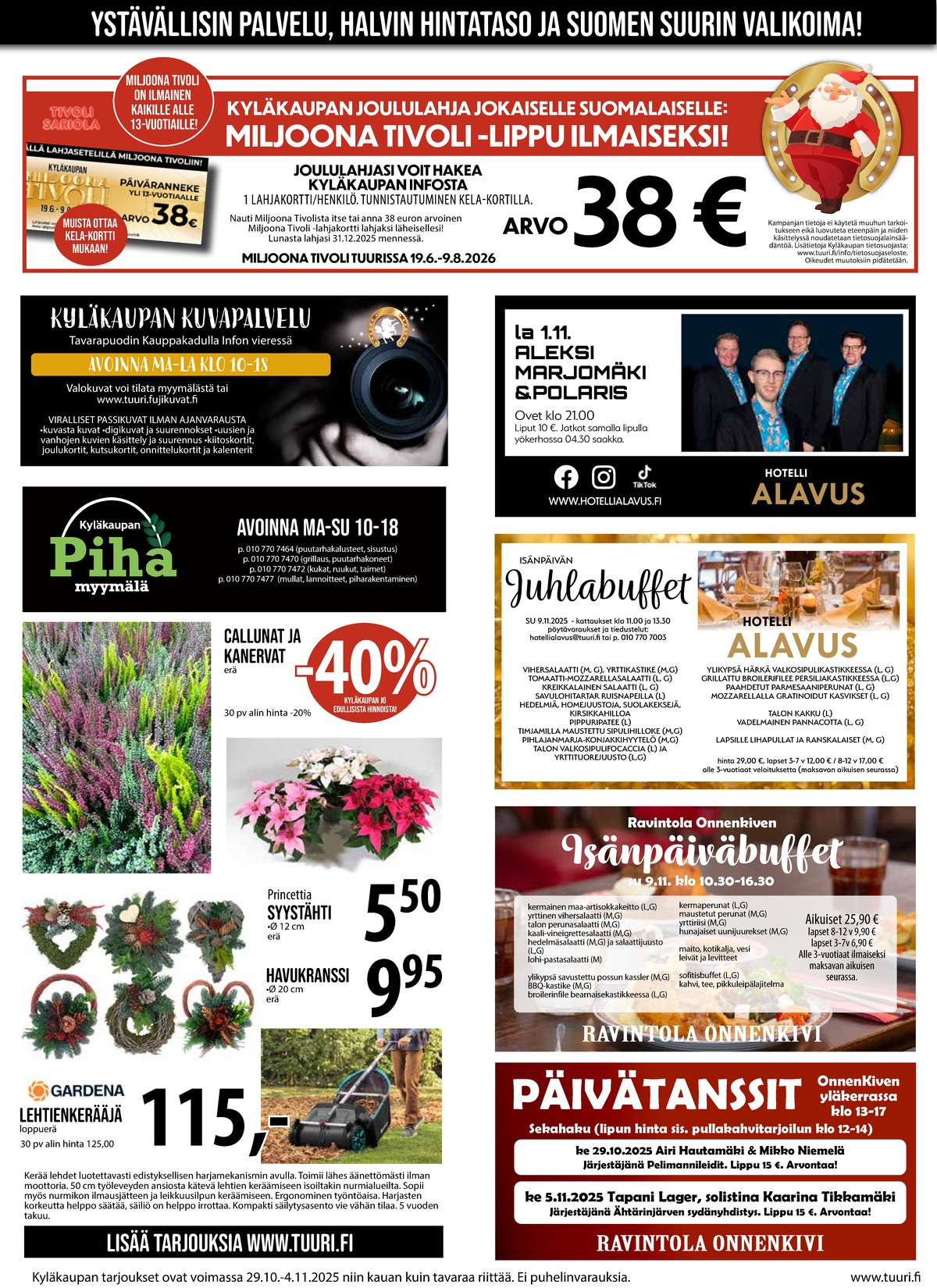 Katso ketjun Keskinen tarjouslehti viikolta 44 sivustolla Viikkotarjoukset.fi. Löydät monia hyviä tarjouksia erilaisista tuotteista, esimerkiksi %product1% tai muista tuotteista. Lue tarjouslehti täältä! Sivu 7