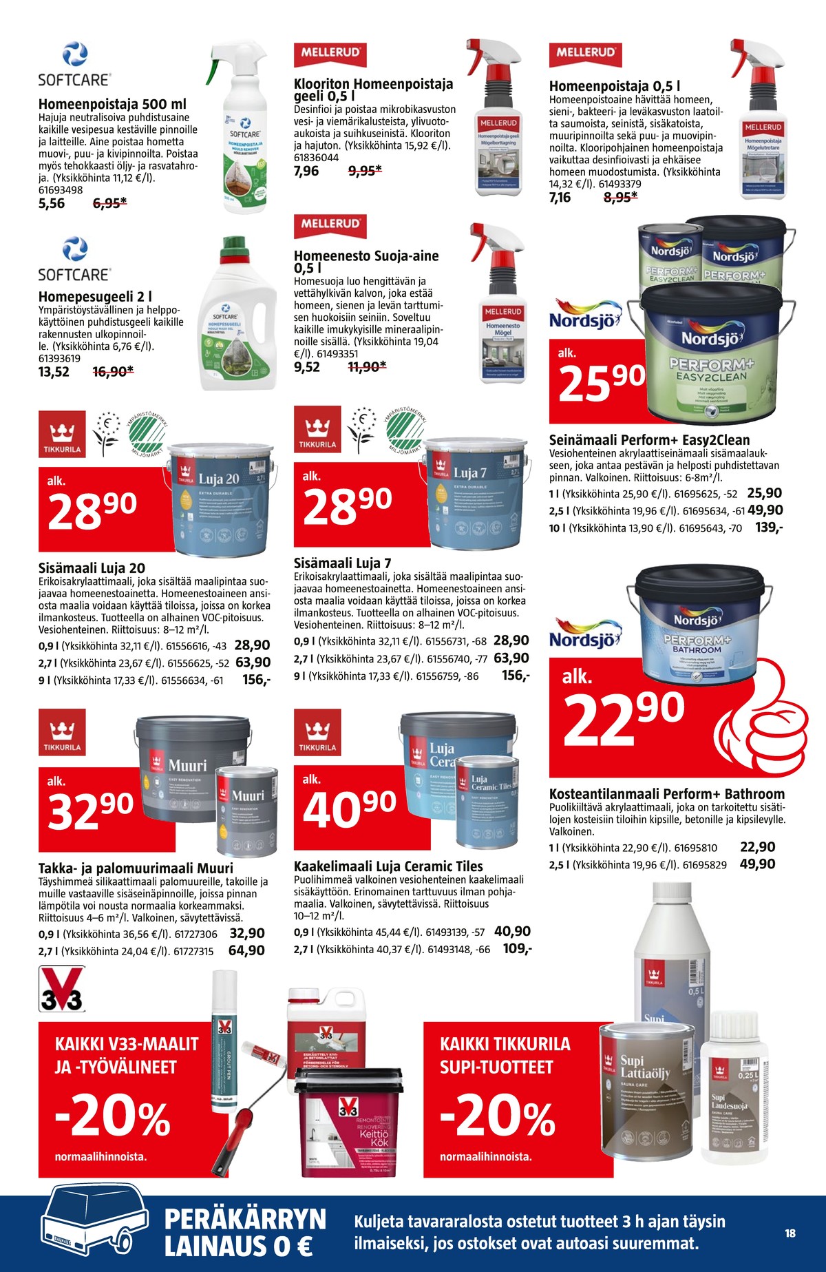 Katso ketjun Bauhaus tarjouslehti viikolta 45 sivustolla Viikkotarjoukset.fi. Löydät monia hyviä tarjouksia erilaisista tuotteista. Lue tarjouslehti täältä! Sivu 18