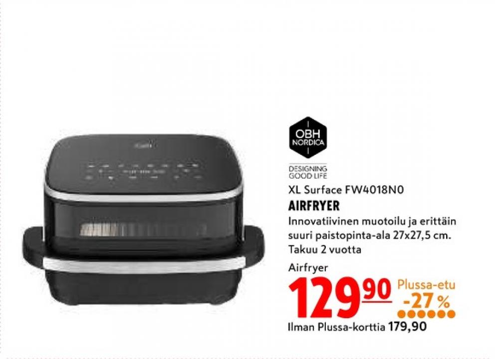 Tarjoukset ja hintavertailu haulla OBH Nordica, , Airfryer 0.000 kpl 1 kappale €129.90