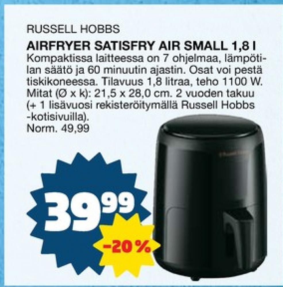Tarjoukset ja hintavertailu haulla Russell Hobbs, , Airfryer 0.000 kpl 1 kappale €39.99