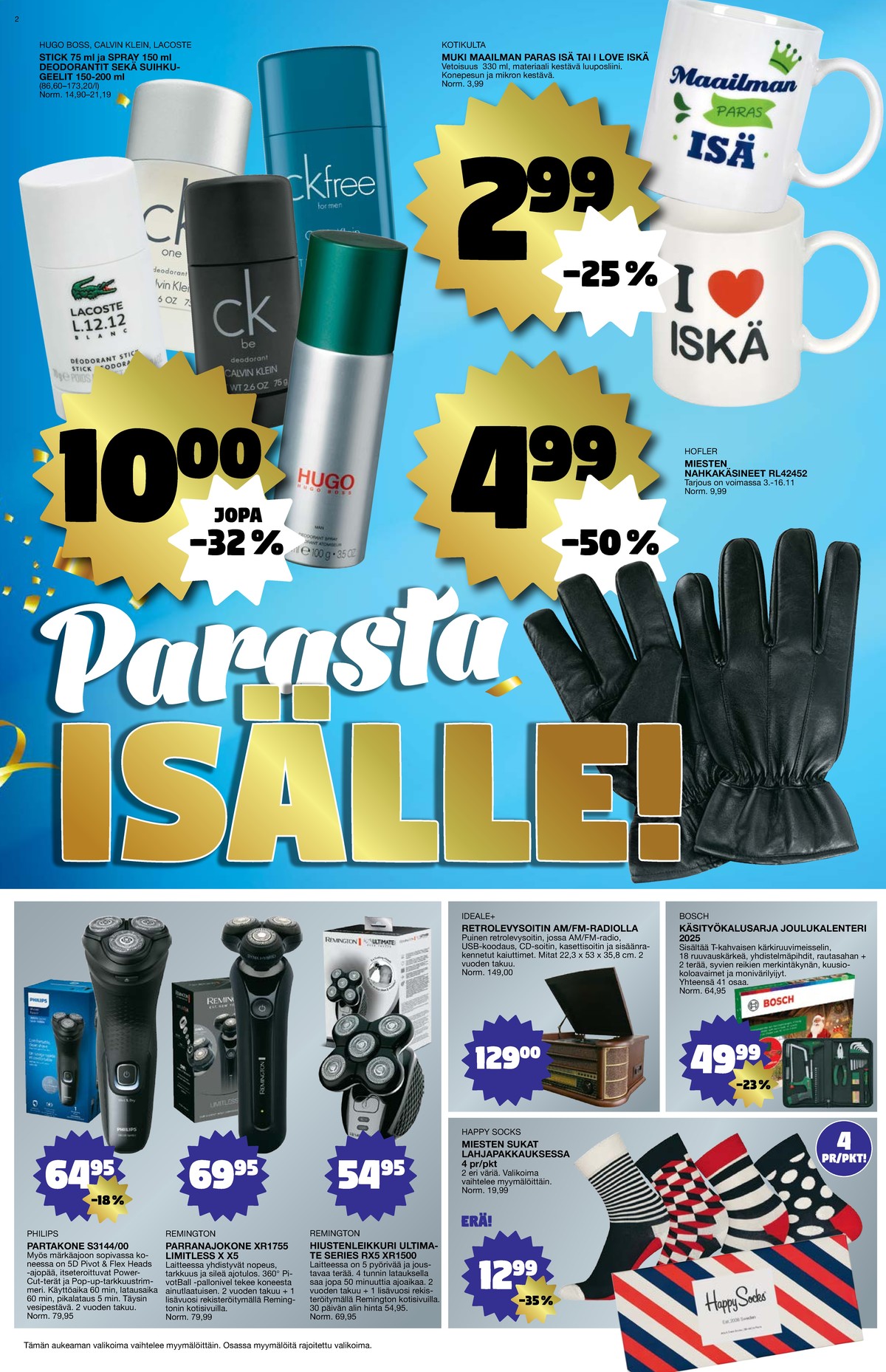 Katso ketjun Tokmanni tarjouslehti viikolta 45 sivustolla Viikkotarjoukset.fi. Löydät monia hyviä tarjouksia erilaisista tuotteista. Lue tarjouslehti täältä! Sivu 2