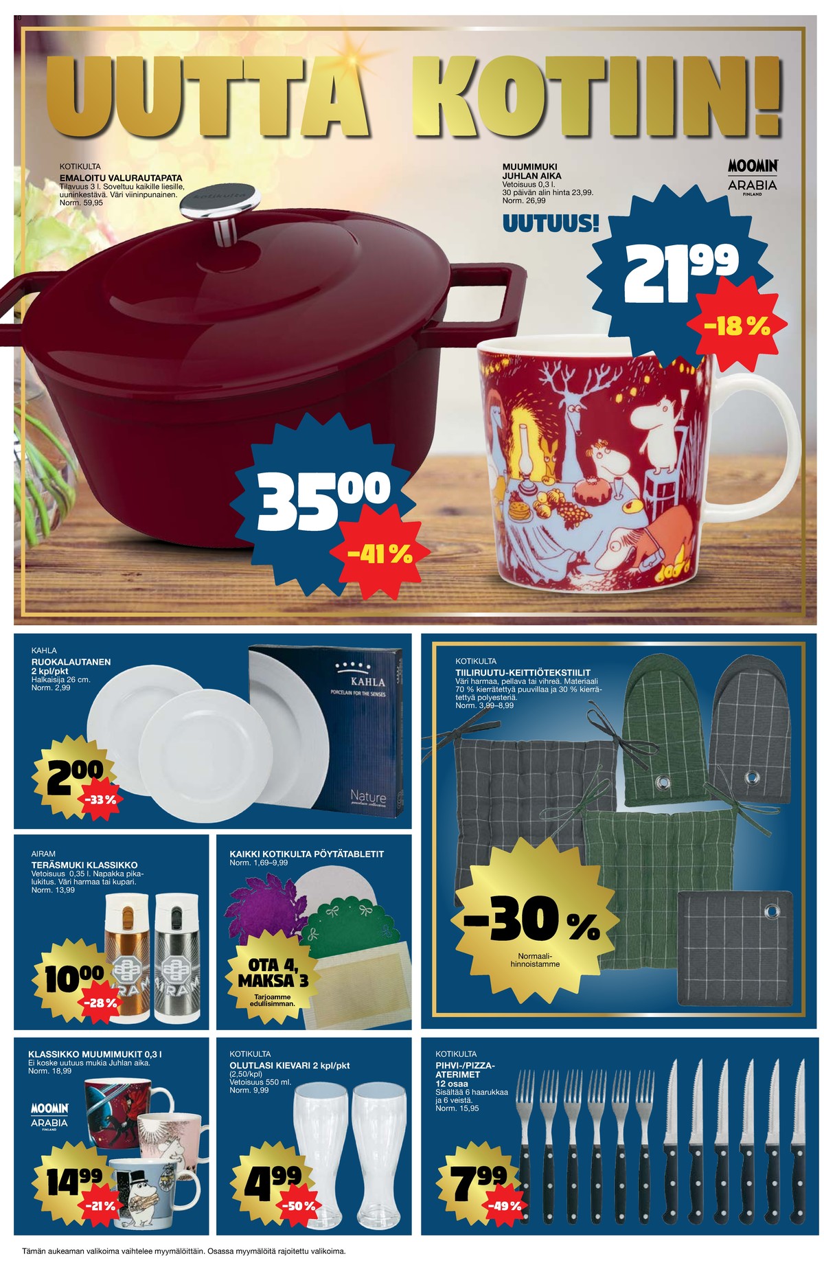 Katso ketjun Tokmanni tarjouslehti viikolta 45 sivustolla Viikkotarjoukset.fi. Löydät monia hyviä tarjouksia erilaisista tuotteista. Lue tarjouslehti täältä! Sivu 10