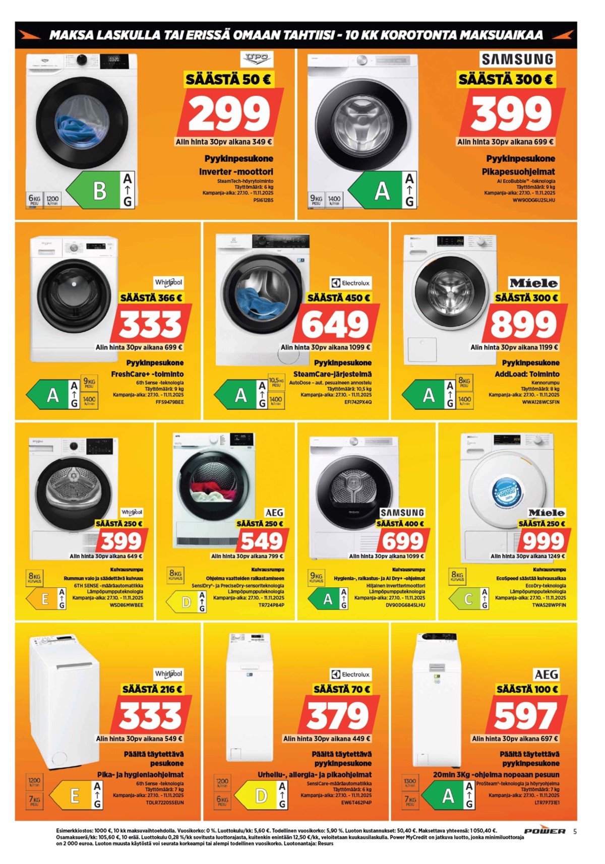 Katso ketjun Power tarjouslehti viikolta 45 sivustolla Viikkotarjoukset.fi. Löydät monia hyviä tarjouksia erilaisista tuotteista. Lue tarjouslehti täältä! Sivu 5