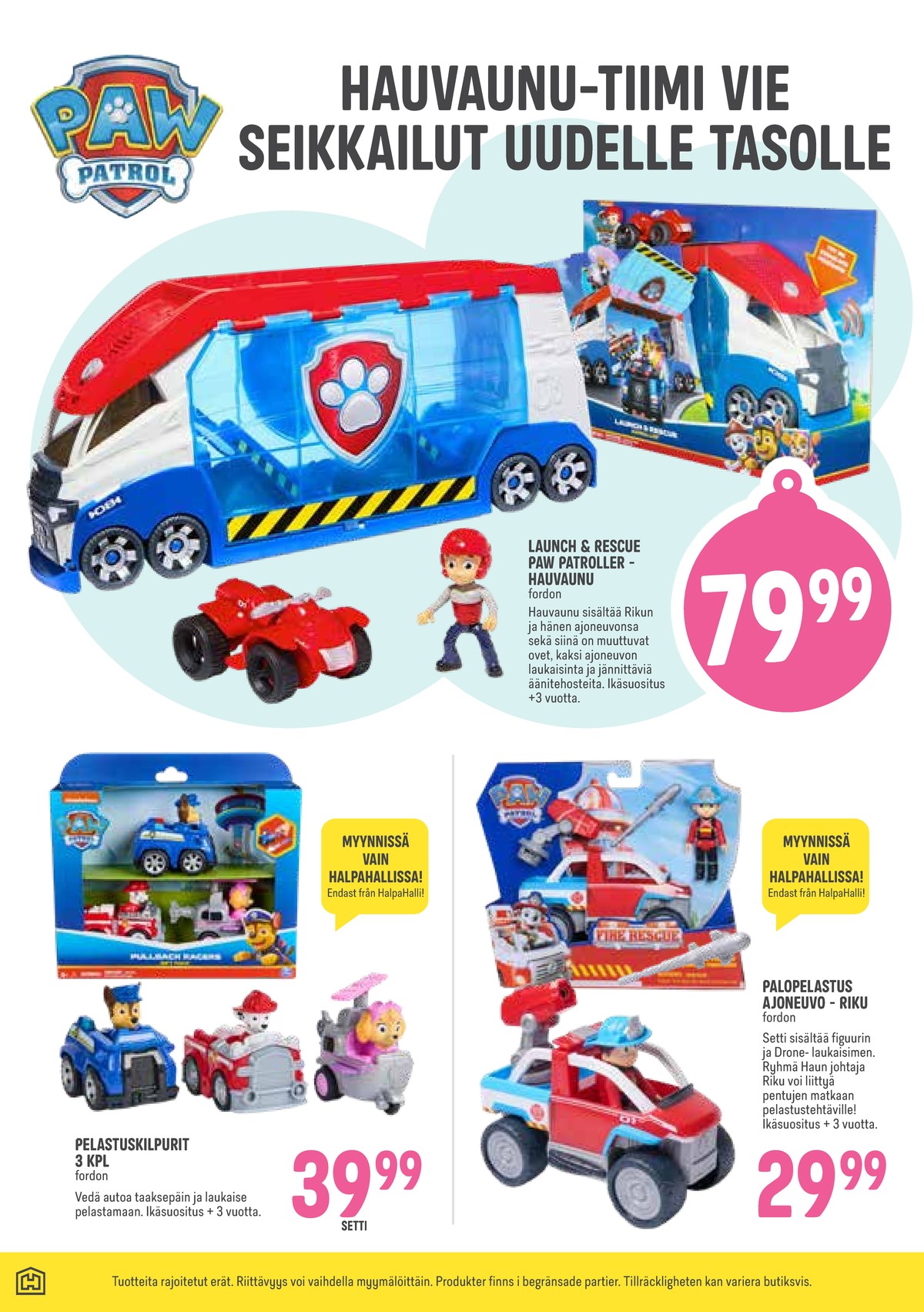 Katso ketjun Halpa Halli tarjouslehti viikolta 45 sivustolla Viikkotarjoukset.fi. Löydät monia hyviä tarjouksia erilaisista tuotteista. Lue tarjouslehti täältä! Sivu 22