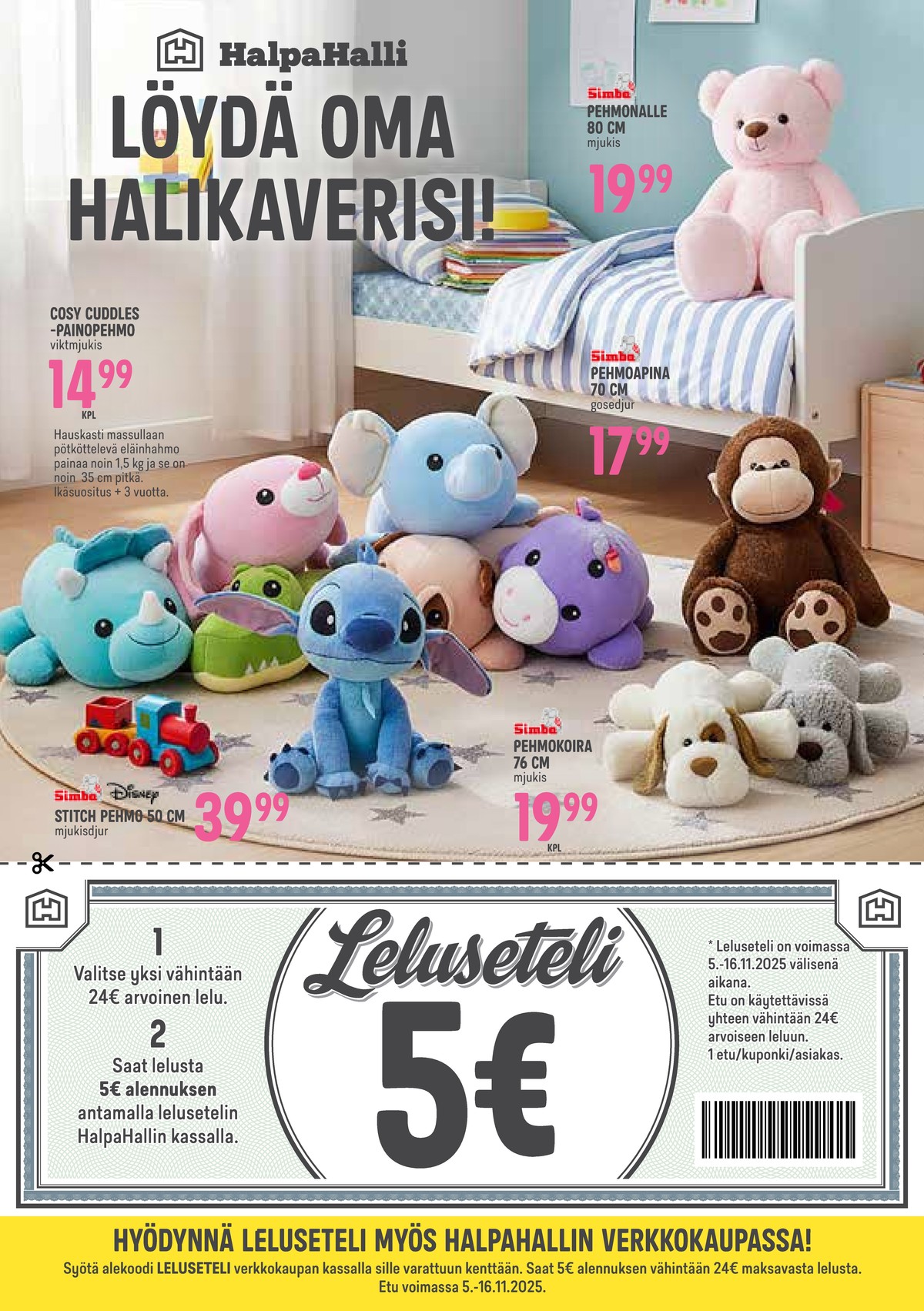 Katso ketjun Halpa Halli tarjouslehti viikolta 45 sivustolla Viikkotarjoukset.fi. Löydät monia hyviä tarjouksia erilaisista tuotteista. Lue tarjouslehti täältä! Sivu 36