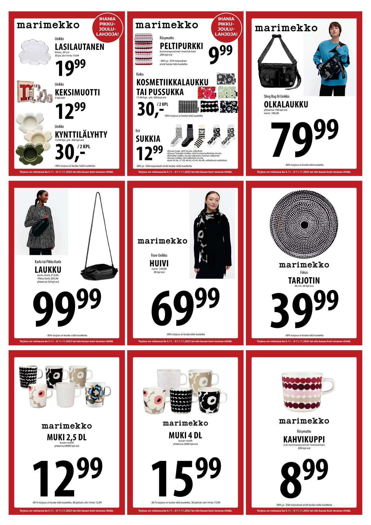 Katso ketjun Keskinen tarjouslehti viikolta 45 sivustolla Viikkotarjoukset.fi. Löydät monia hyviä tarjouksia erilaisista tuotteista. Lue tarjouslehti täältä! Sivu 11