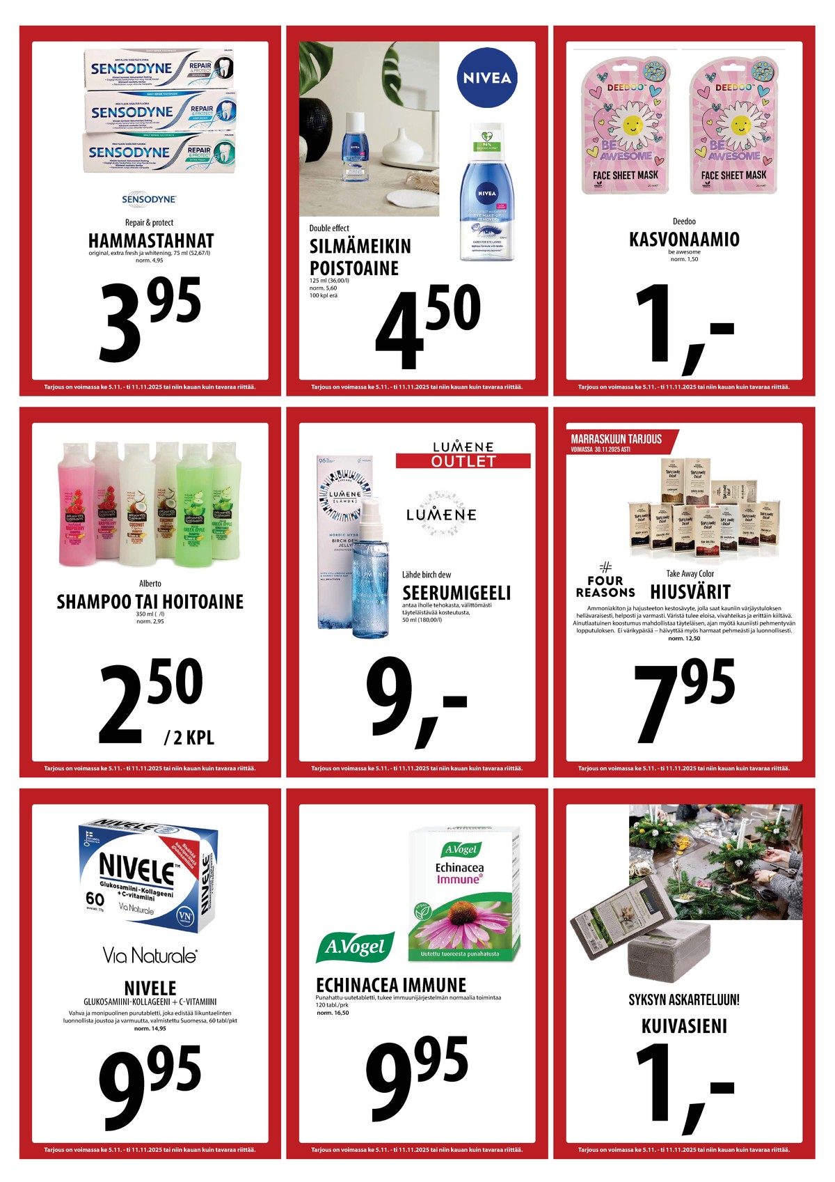 Katso ketjun Keskinen tarjouslehti viikolta 45 sivustolla Viikkotarjoukset.fi. Löydät monia hyviä tarjouksia erilaisista tuotteista. Lue tarjouslehti täältä! Sivu 15