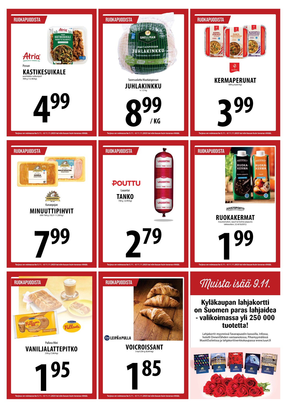 Katso ketjun Keskinen tarjouslehti viikolta 45 sivustolla Viikkotarjoukset.fi. Löydät monia hyviä tarjouksia erilaisista tuotteista. Lue tarjouslehti täältä! Sivu 26