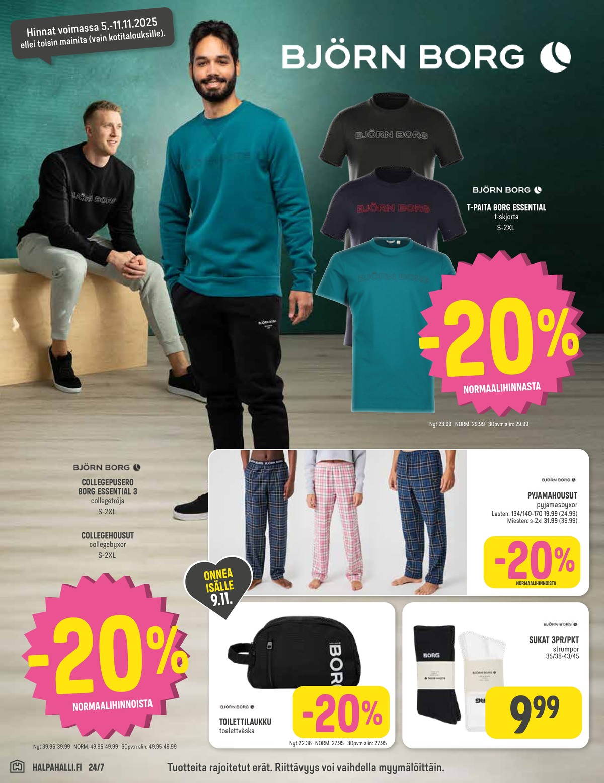 Katso ketjun Halpa Halli tarjouslehti viikolta 45 sivustolla Viikkotarjoukset.fi. Löydät monia hyviä tarjouksia erilaisista tuotteista. Lue tarjouslehti täältä! Sivu 12