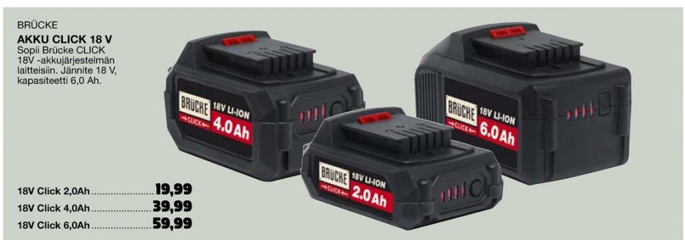 Tarjoukset ja hintavertailu haulla Brücke, , Akut 0.000 kpl 1 kappale €39.99