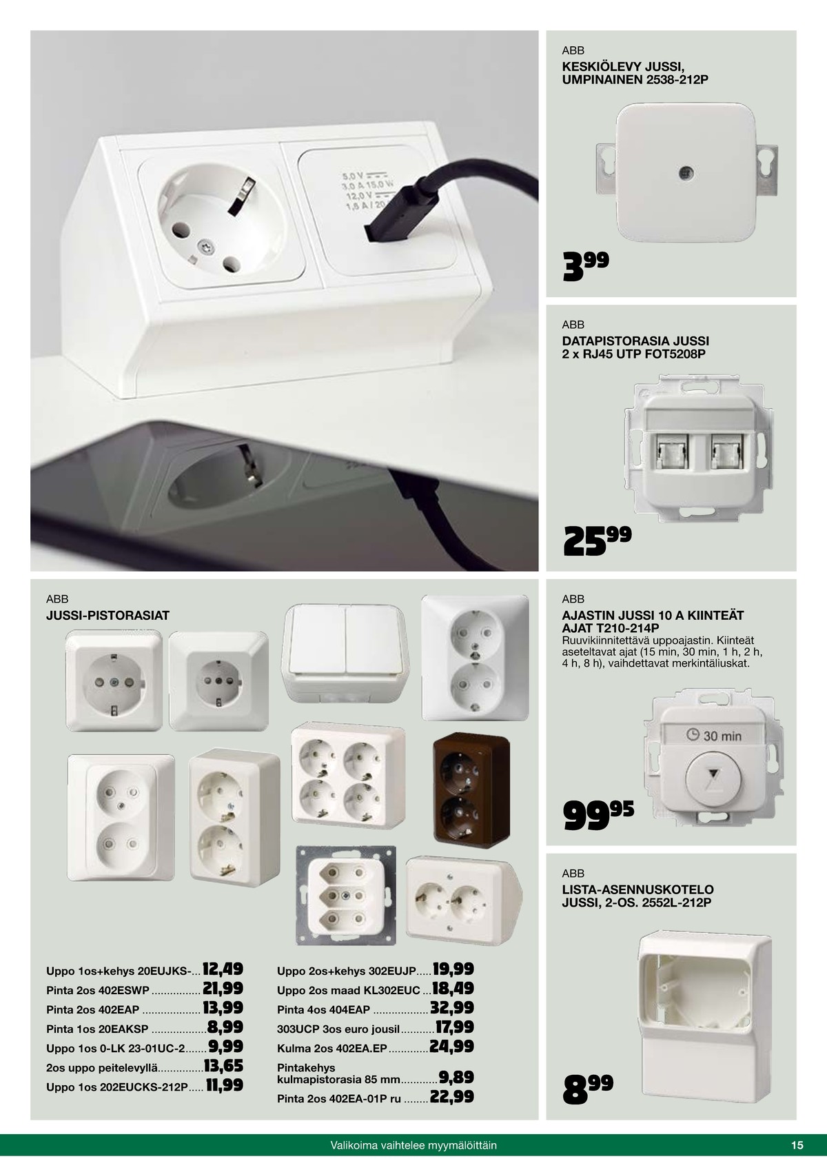 Katso ketjun Tokmanni tarjouslehti viikolta 46 sivustolla Viikkotarjoukset.fi. Löydät monia hyviä tarjouksia erilaisista tuotteista. Lue tarjouslehti täältä! Sivu 15