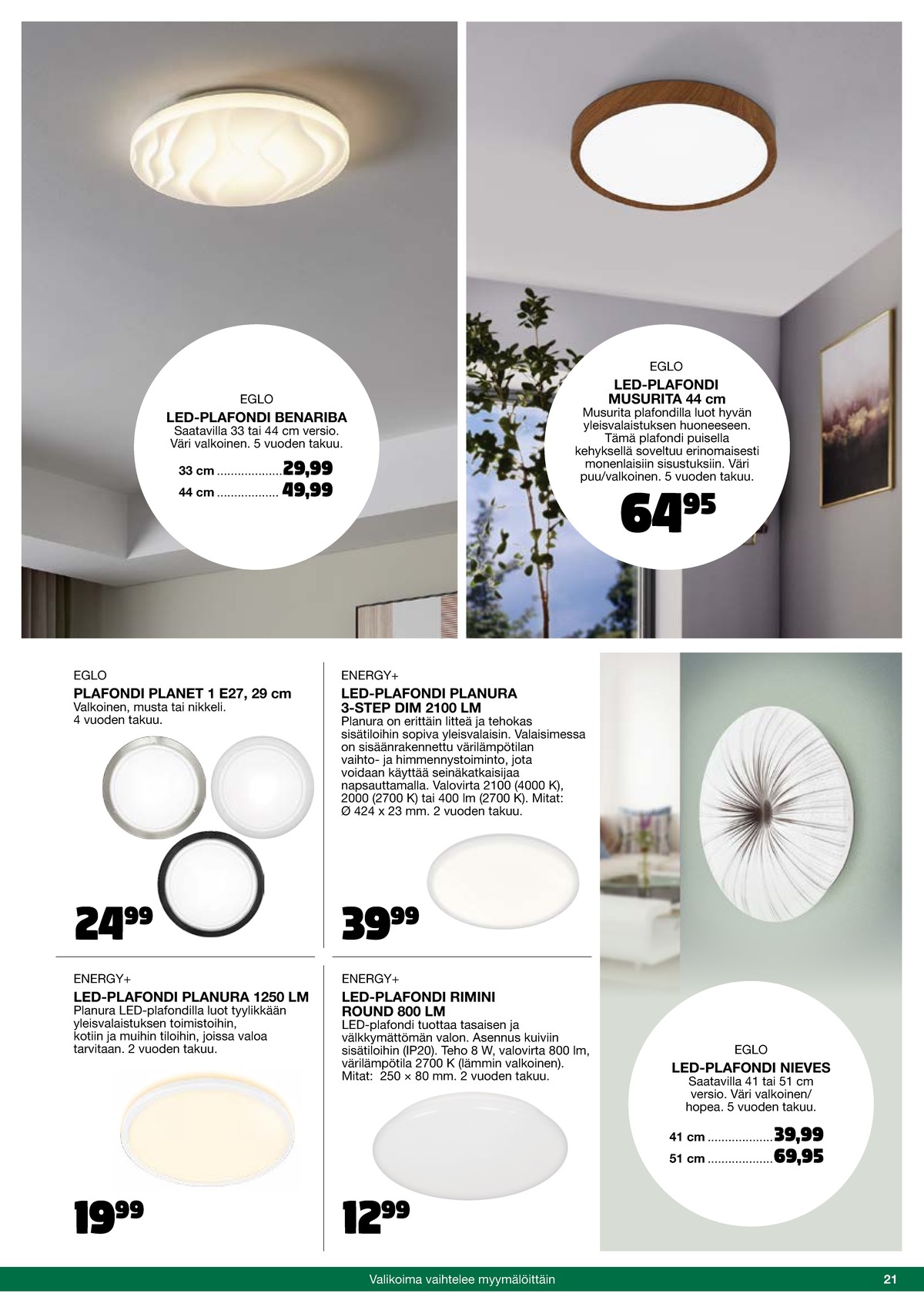 Katso ketjun Tokmanni tarjouslehti viikolta 46 sivustolla Viikkotarjoukset.fi. Löydät monia hyviä tarjouksia erilaisista tuotteista, esimerkiksi %product1% tai muista tuotteista. Lue tarjouslehti täältä! Sivu 21